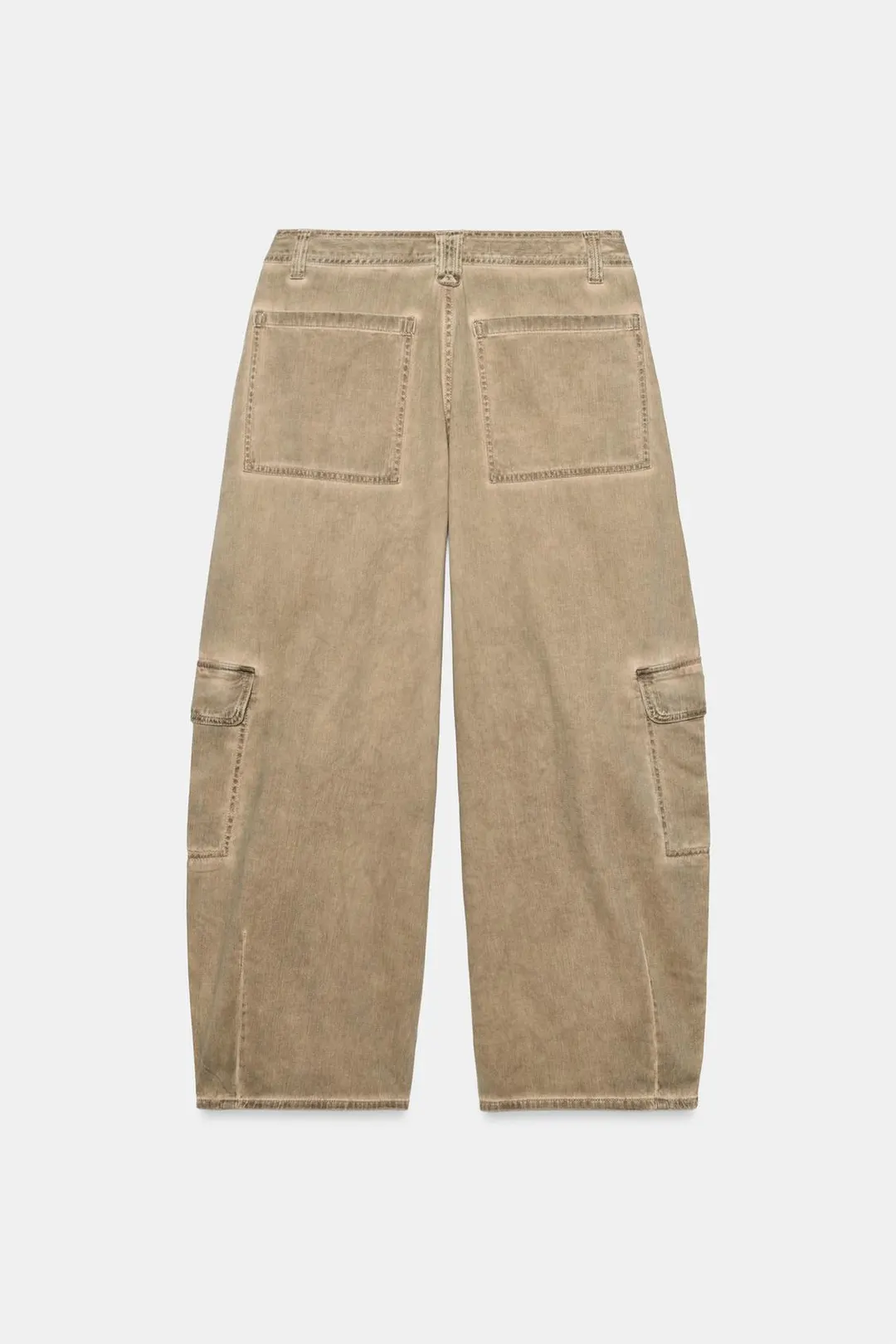 Брюки карго оверсайз с эффектом потертости, Zara