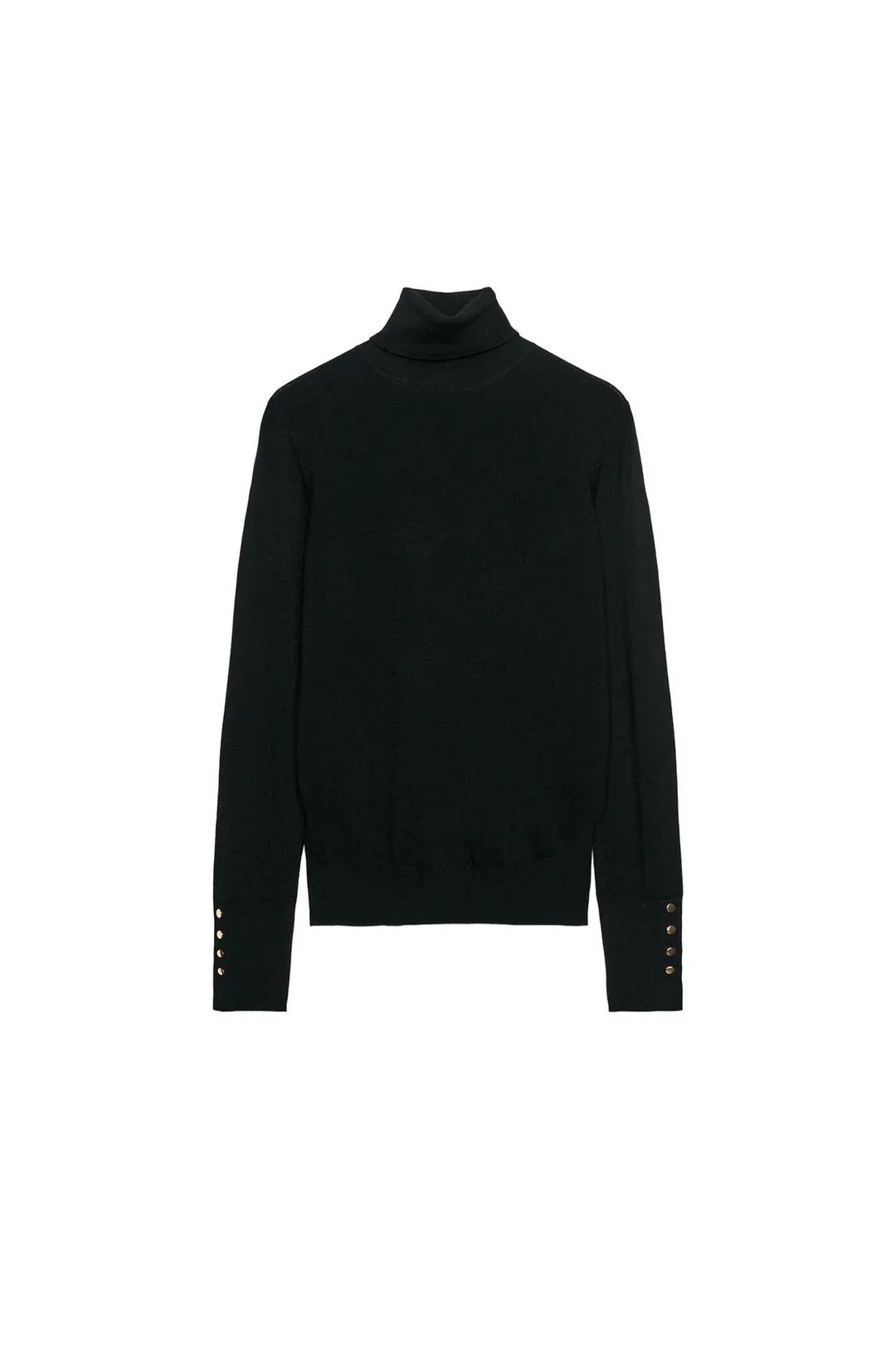 Базовый вязаный свитер с высоким воротником, Zara