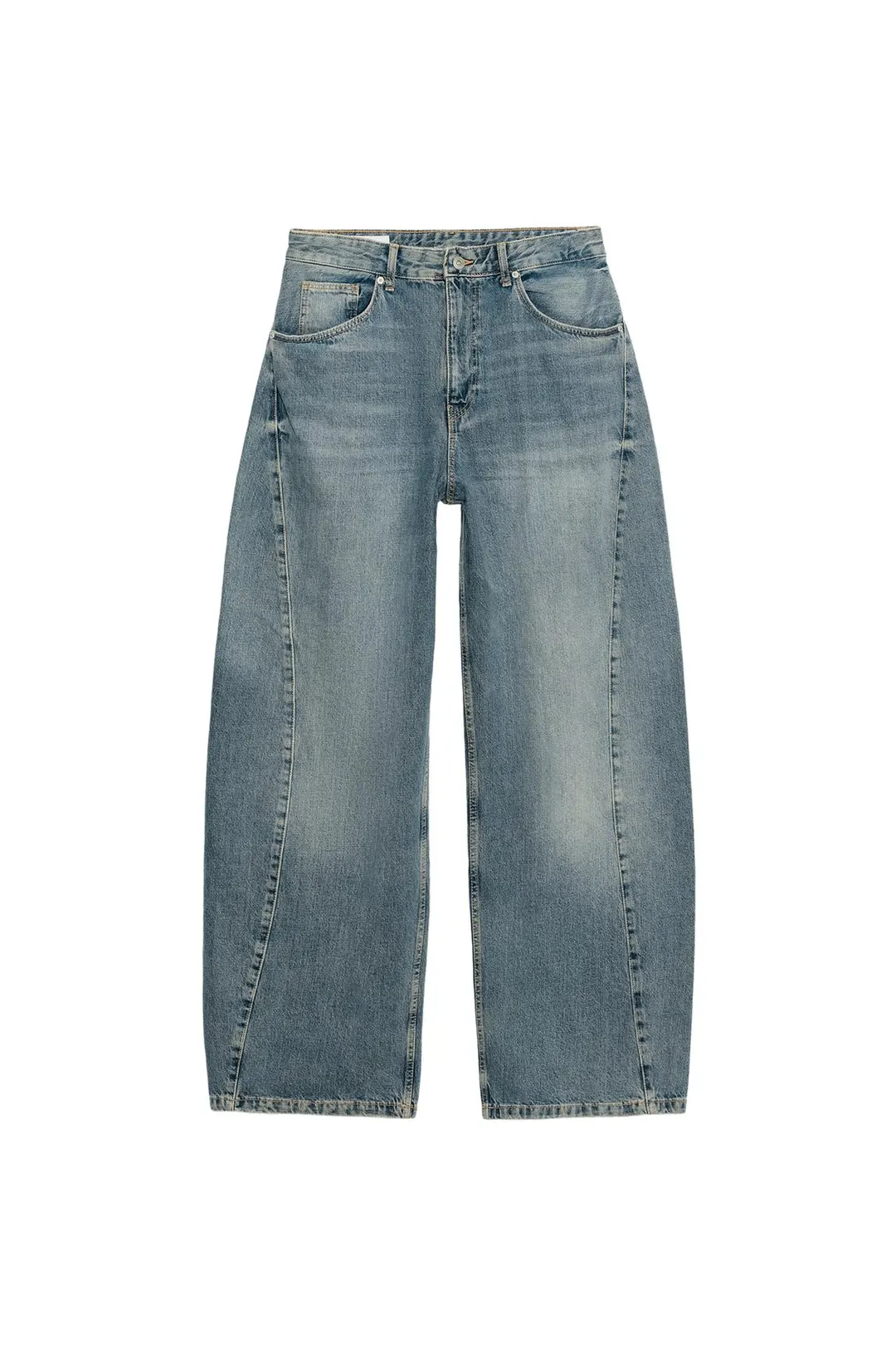 Джинсы baggy oversize со средней посадкой и декоративными швами TRF, Zara
