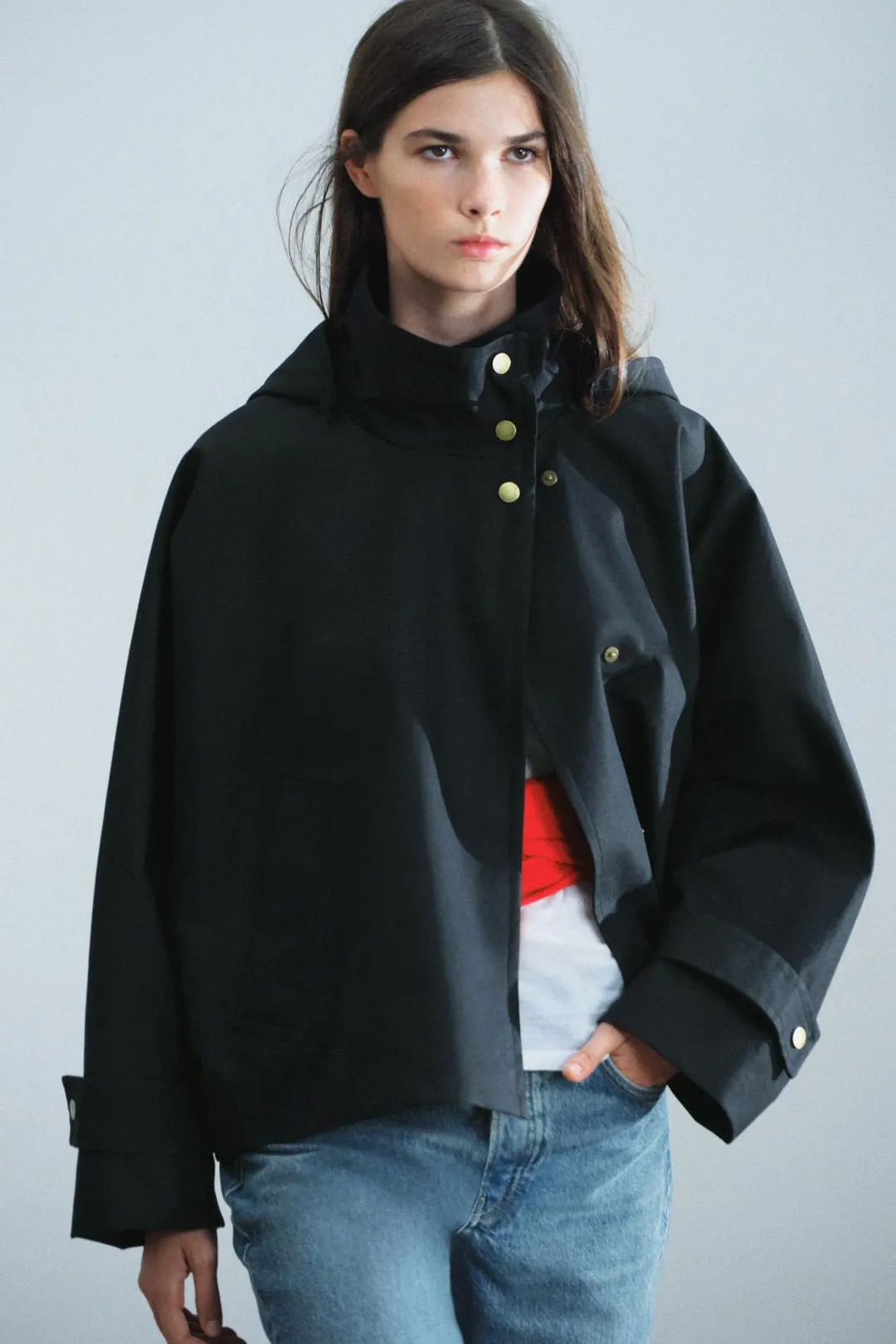 Двубортная водоотталкивающая куртка ZW Collection, Zara