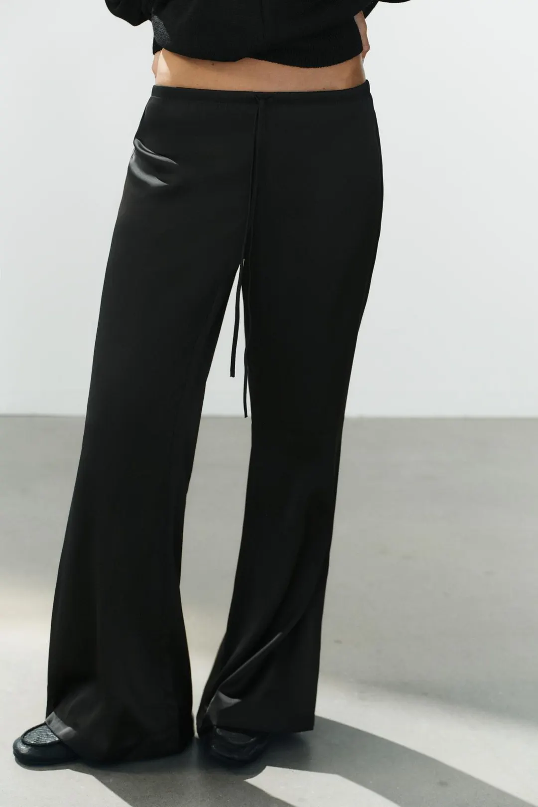 Брюки атласные с кулиской, Zara
