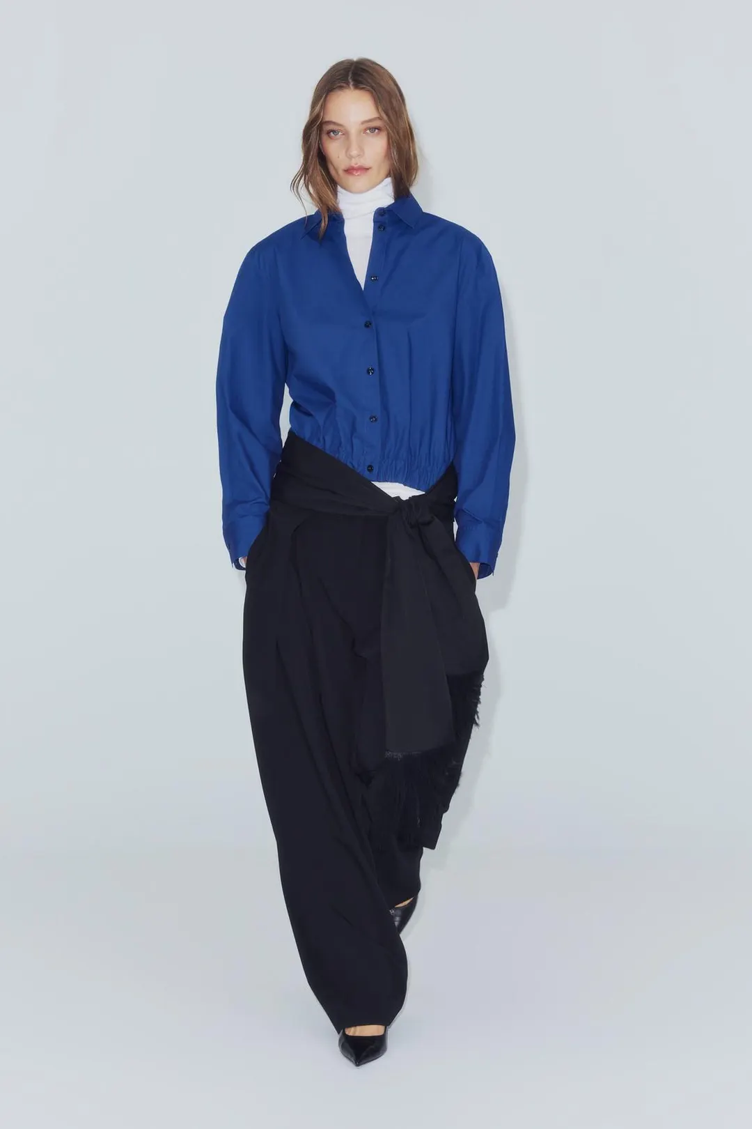 Рубашка из поплина ZW Collection, Zara