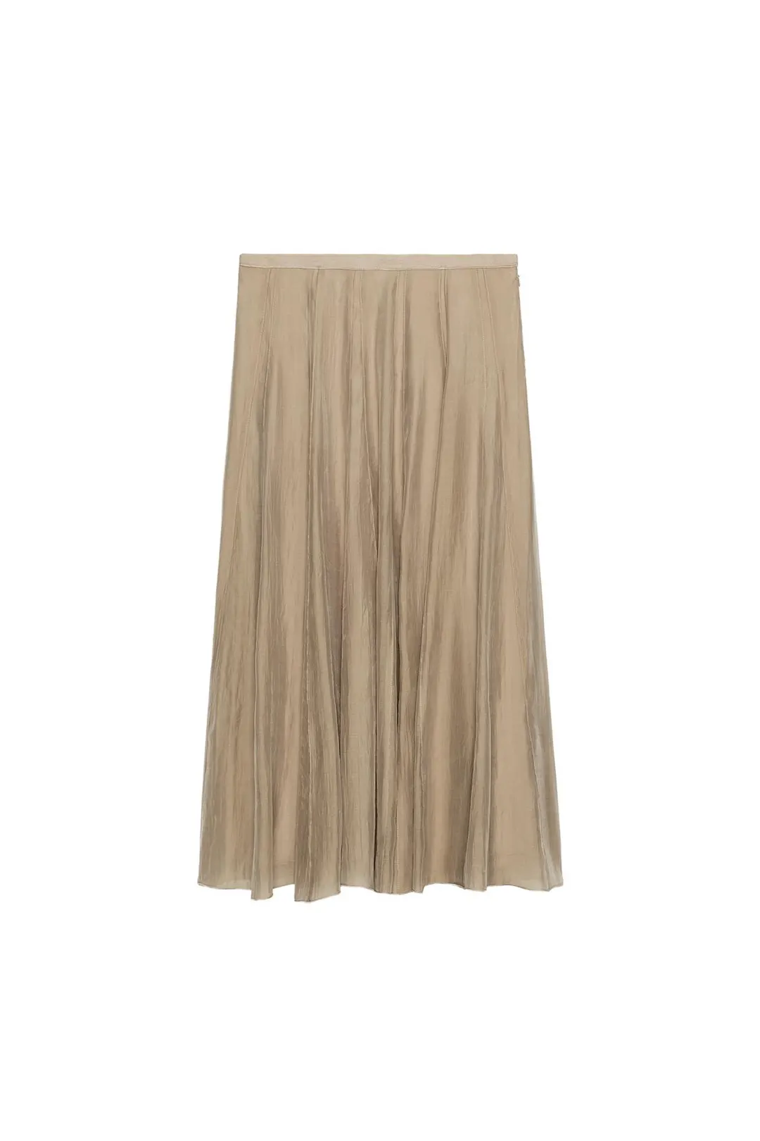 Комбинированная юбка ZW Collection струящегося кроя, Zara
