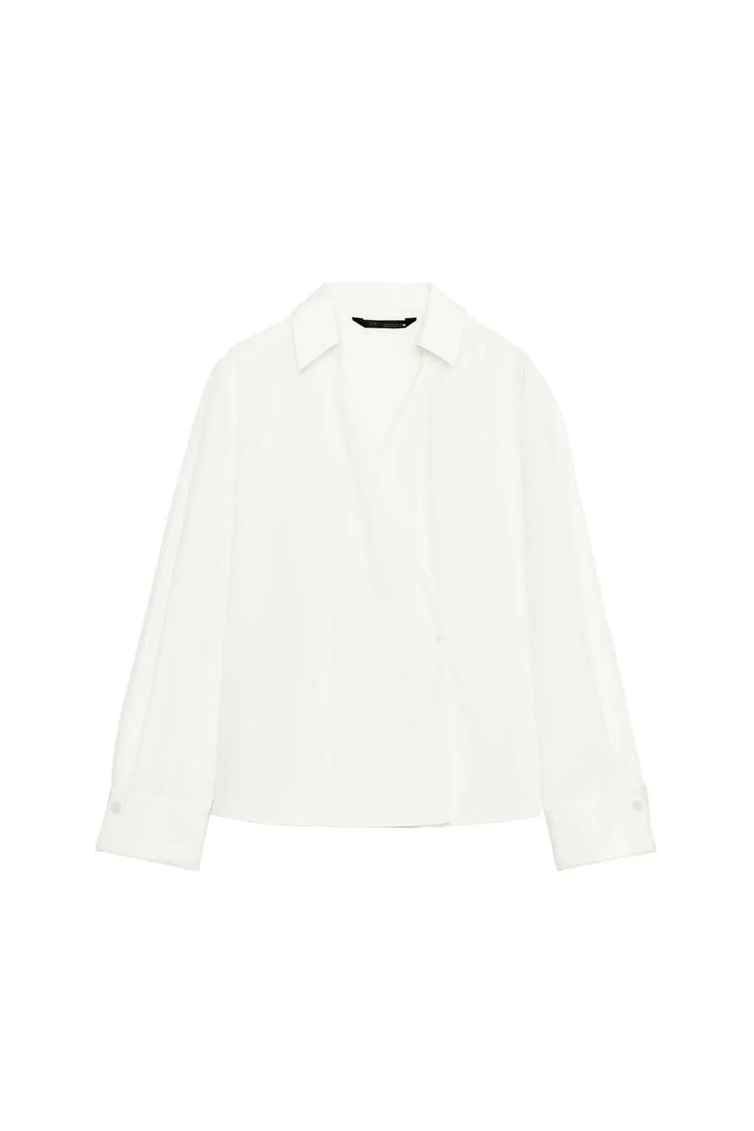 Рубашка на запах из поплина, Zara