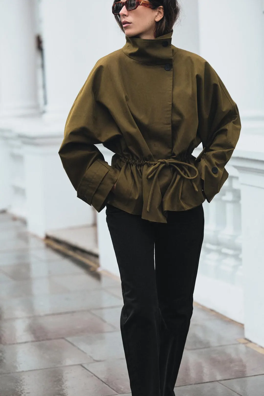 Тренч укороченный оверсайз ZW Collection, Zara