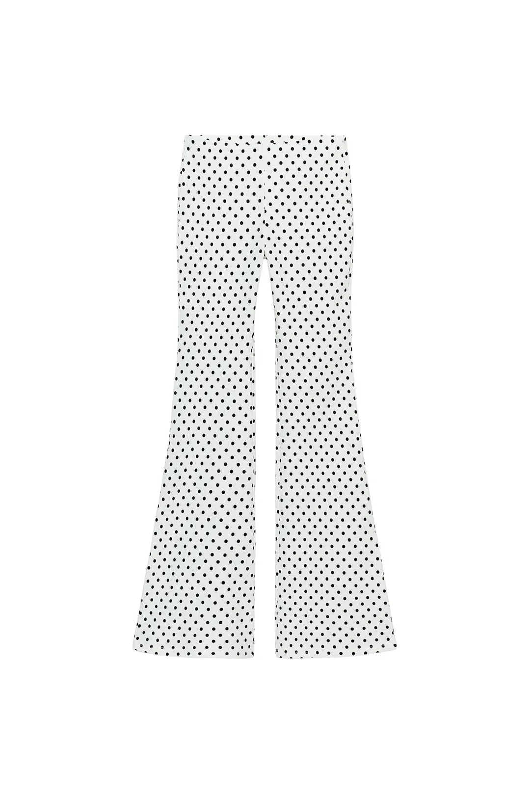Эластичные брюки клеш в горошек, Zara