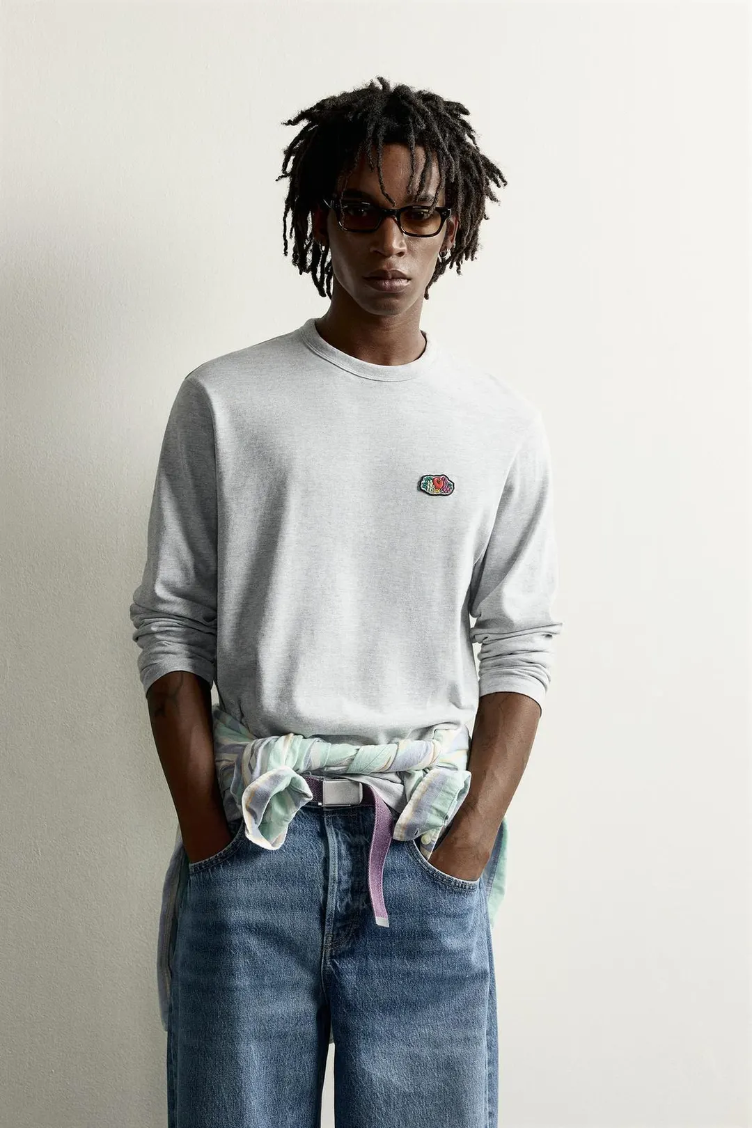 Футболка с длинными рукавами и нашивкой FRUIT OF THE LOOM™, Zara