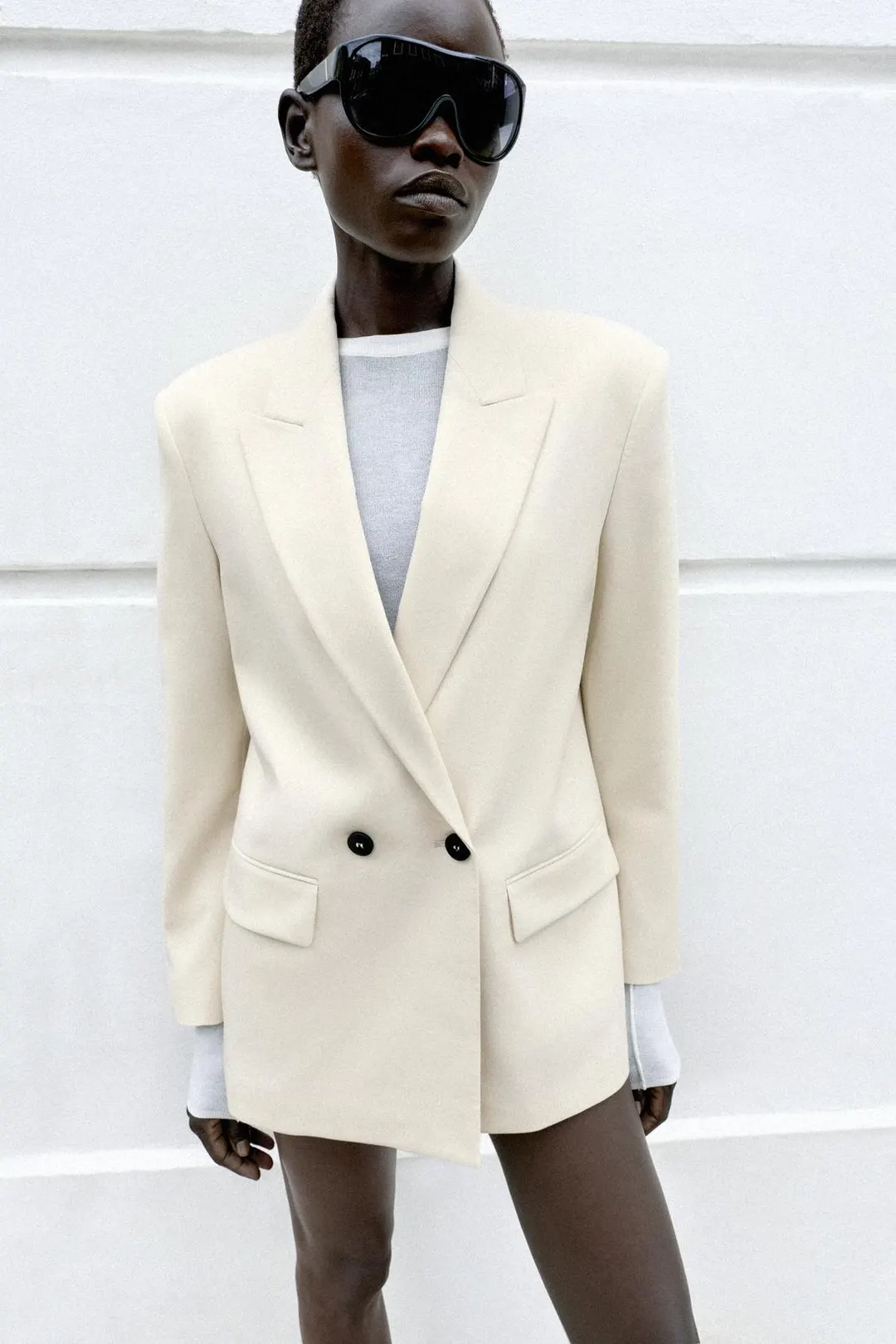 Двубортный блейзер оверсайз, Zara