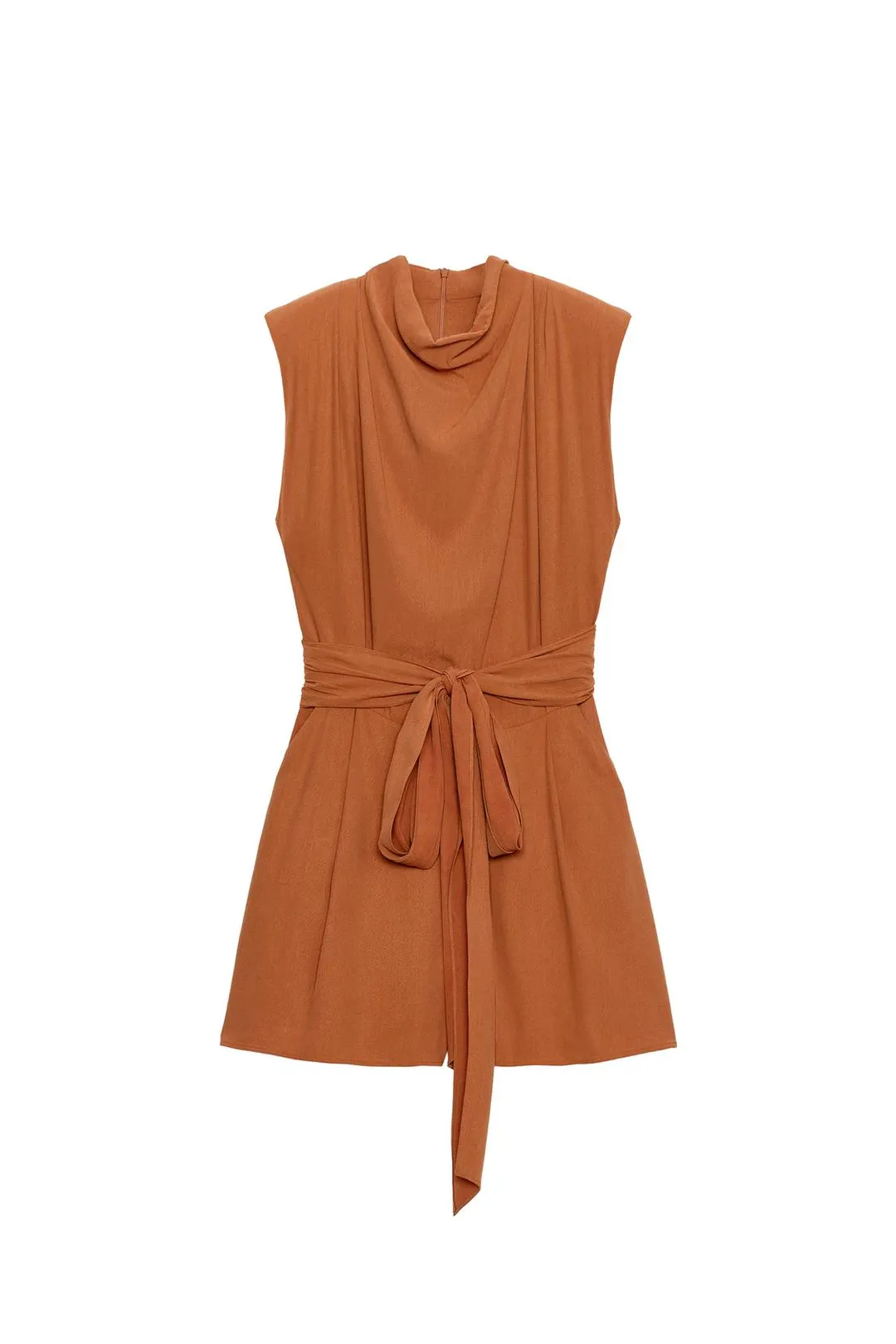 Короткий комбинезон с поясом и подплечниками, Zara