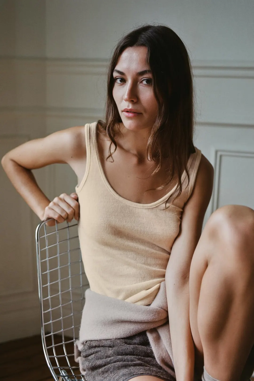 Полупрозрачный топ из смесовой шерсти, Zara