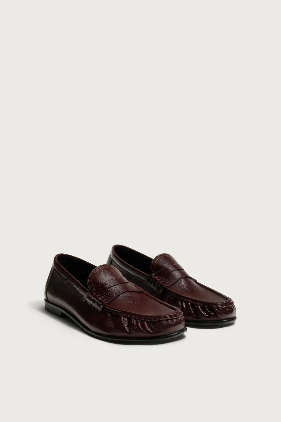 Кожаные пенни-лоферы, Zara