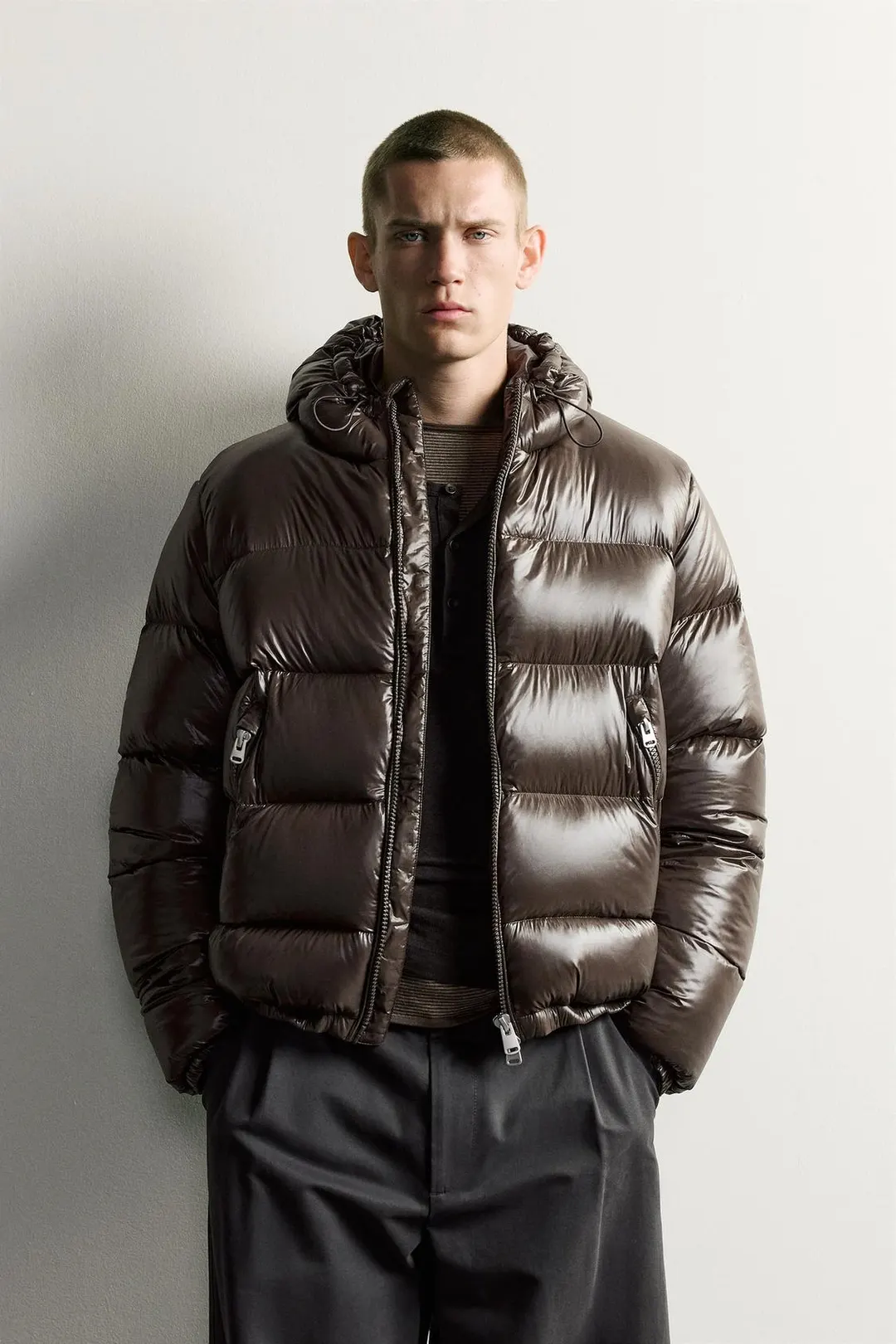 Водоотталкивающая куртка с наполнителем из 80% пуха и 20% пера, Zara