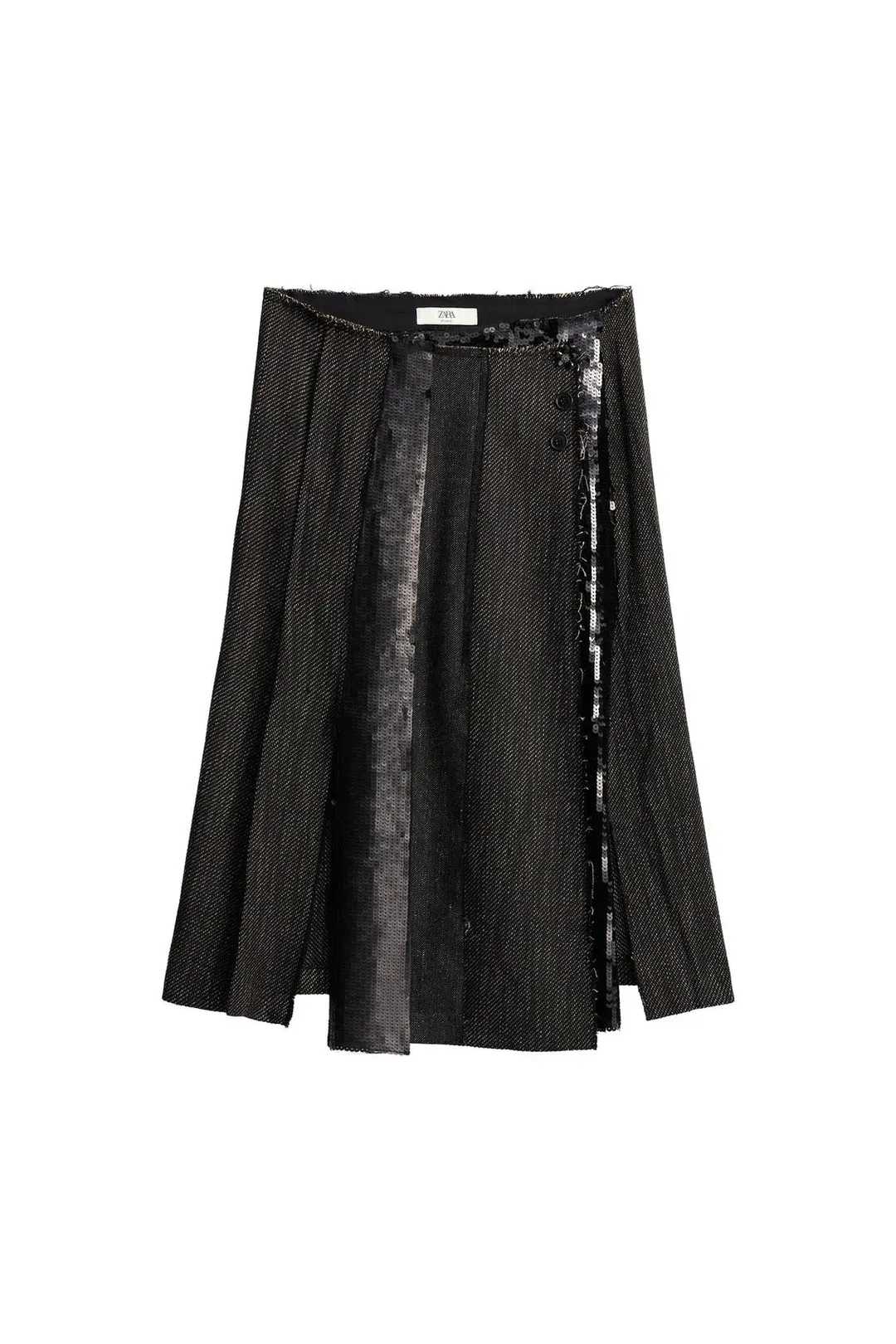 Юбка комбинированная с пайетками Limited Edition, Zara
