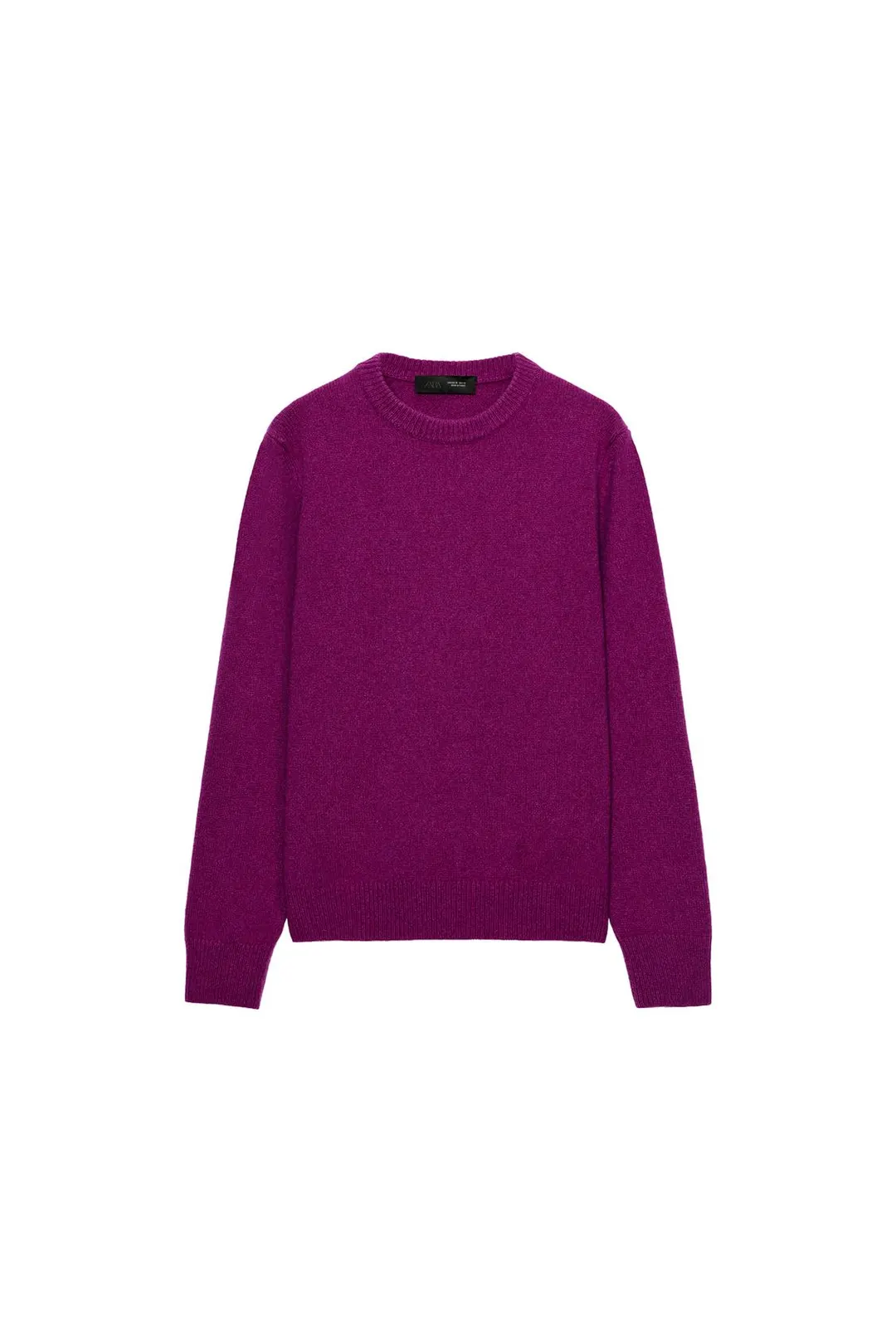 Однотонный джемпер из кашемира и шерсти, Zara