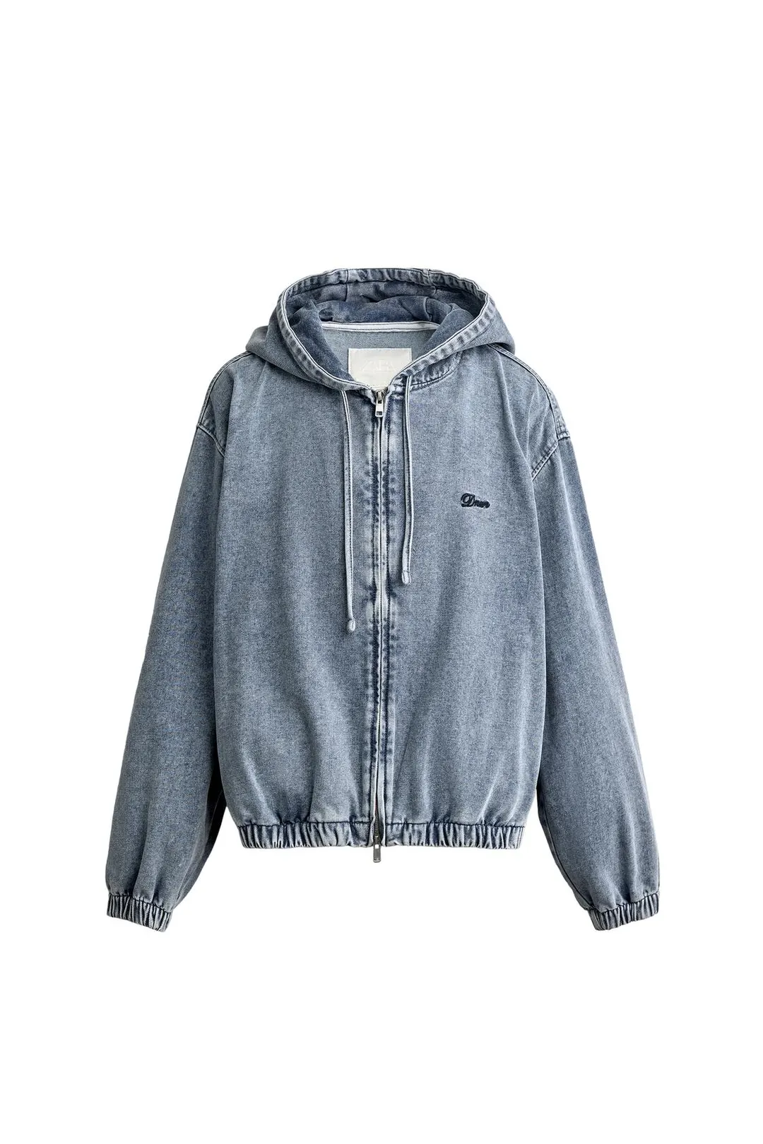 Куртка-худи из джинсовой ткани с начесом, Zara