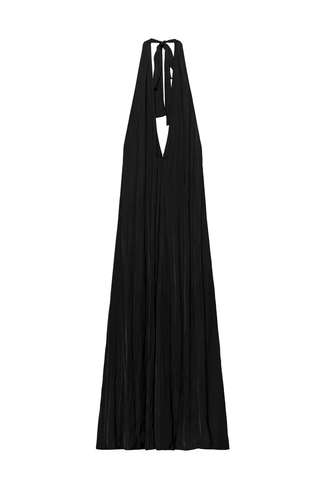 Атласное платье миди с американской проймой, Zara