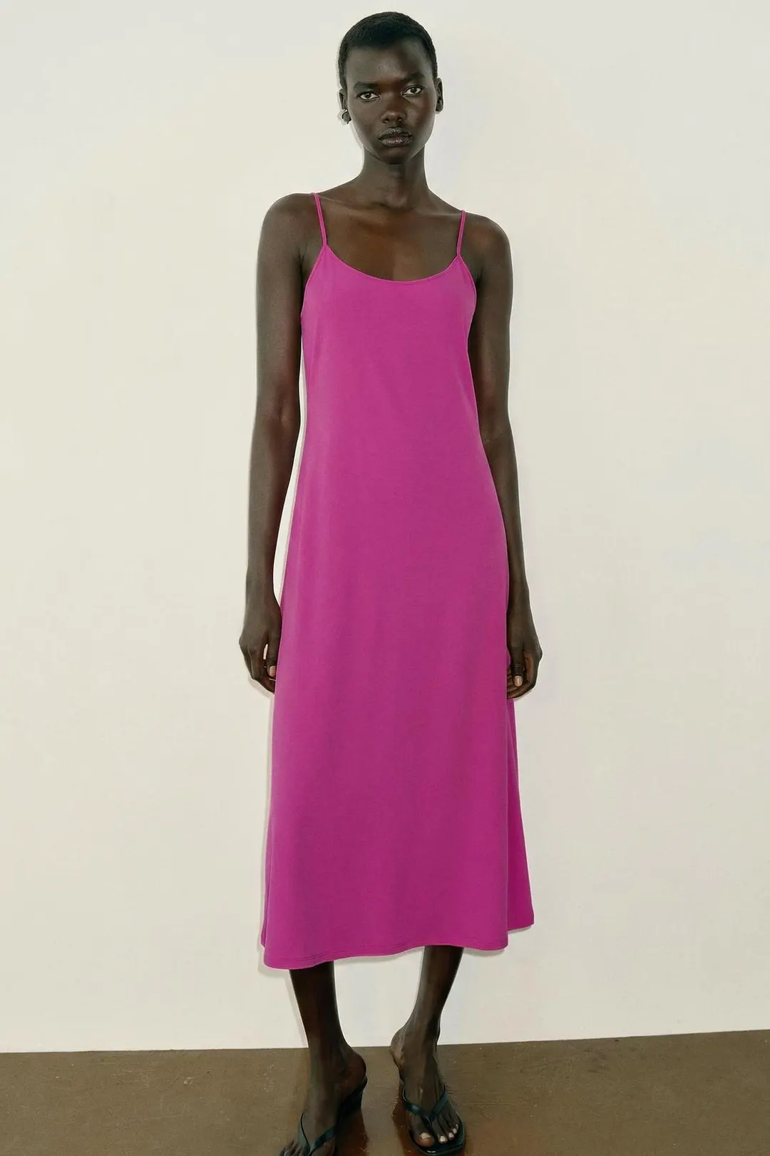 Длинное платье на бретелях, Zara