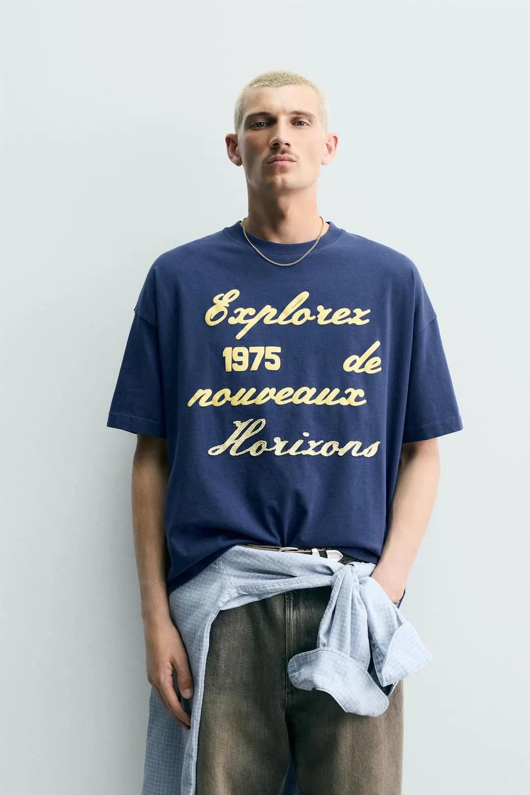 Футболка с принтом и вышивкой, Zara
