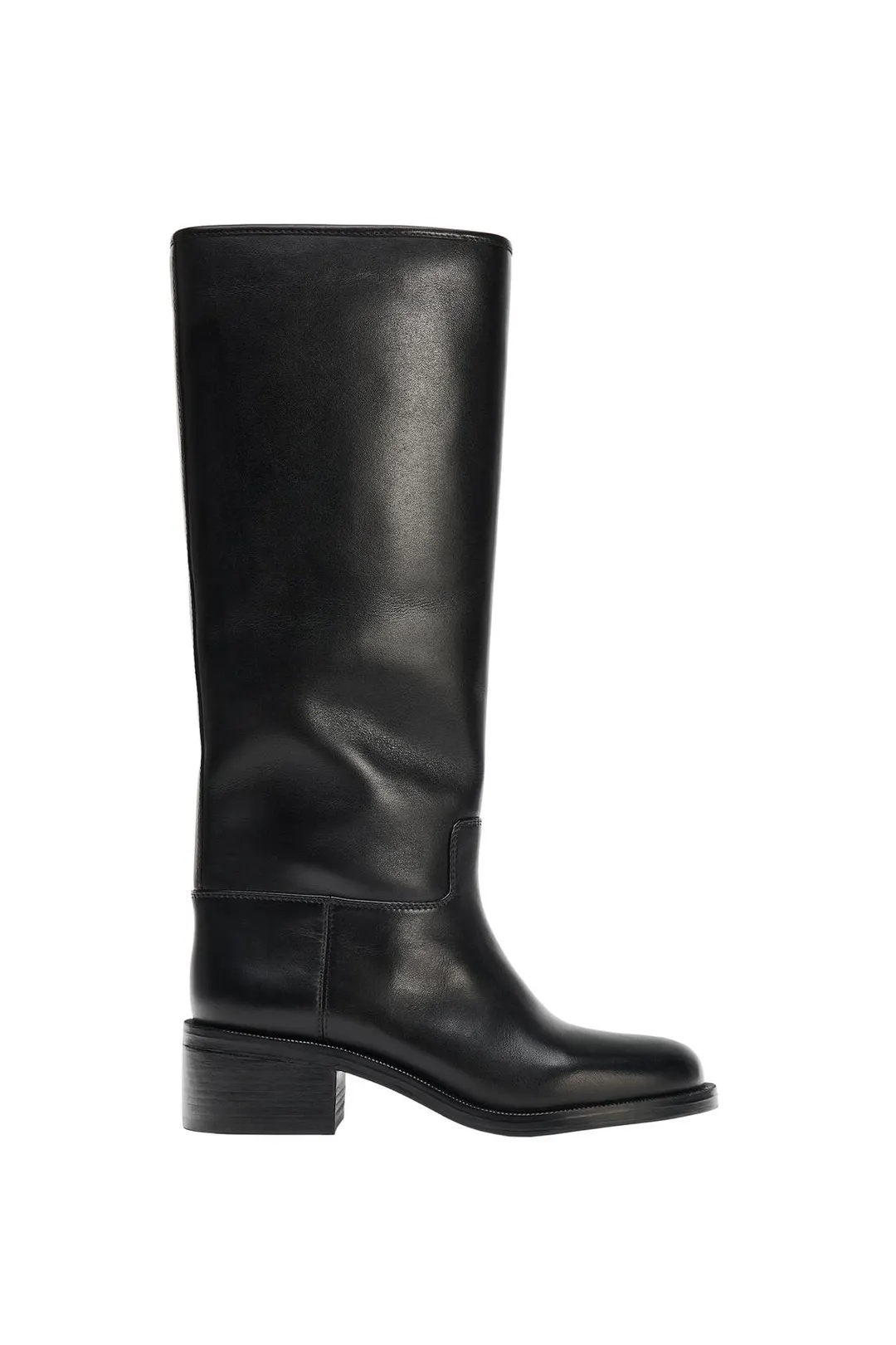 Кожаные сапоги до колена, Zara