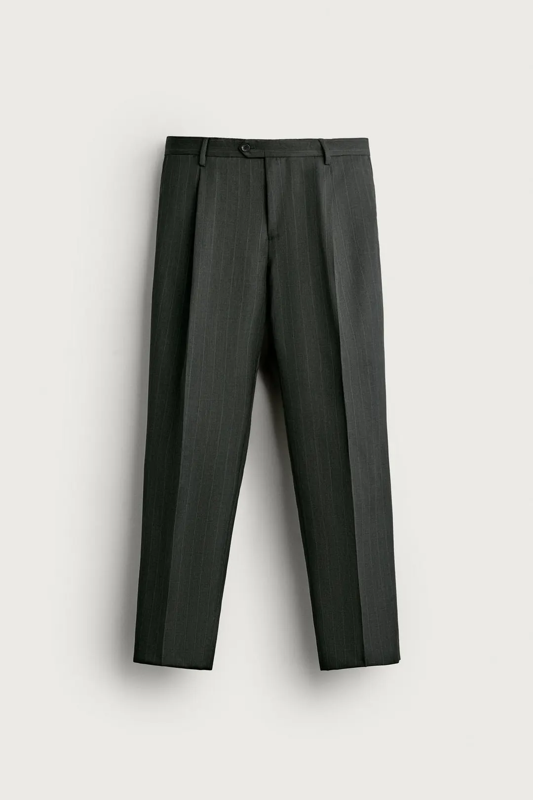 Костюмные брюки в тонкую полоску из 100% шерсти, Zara