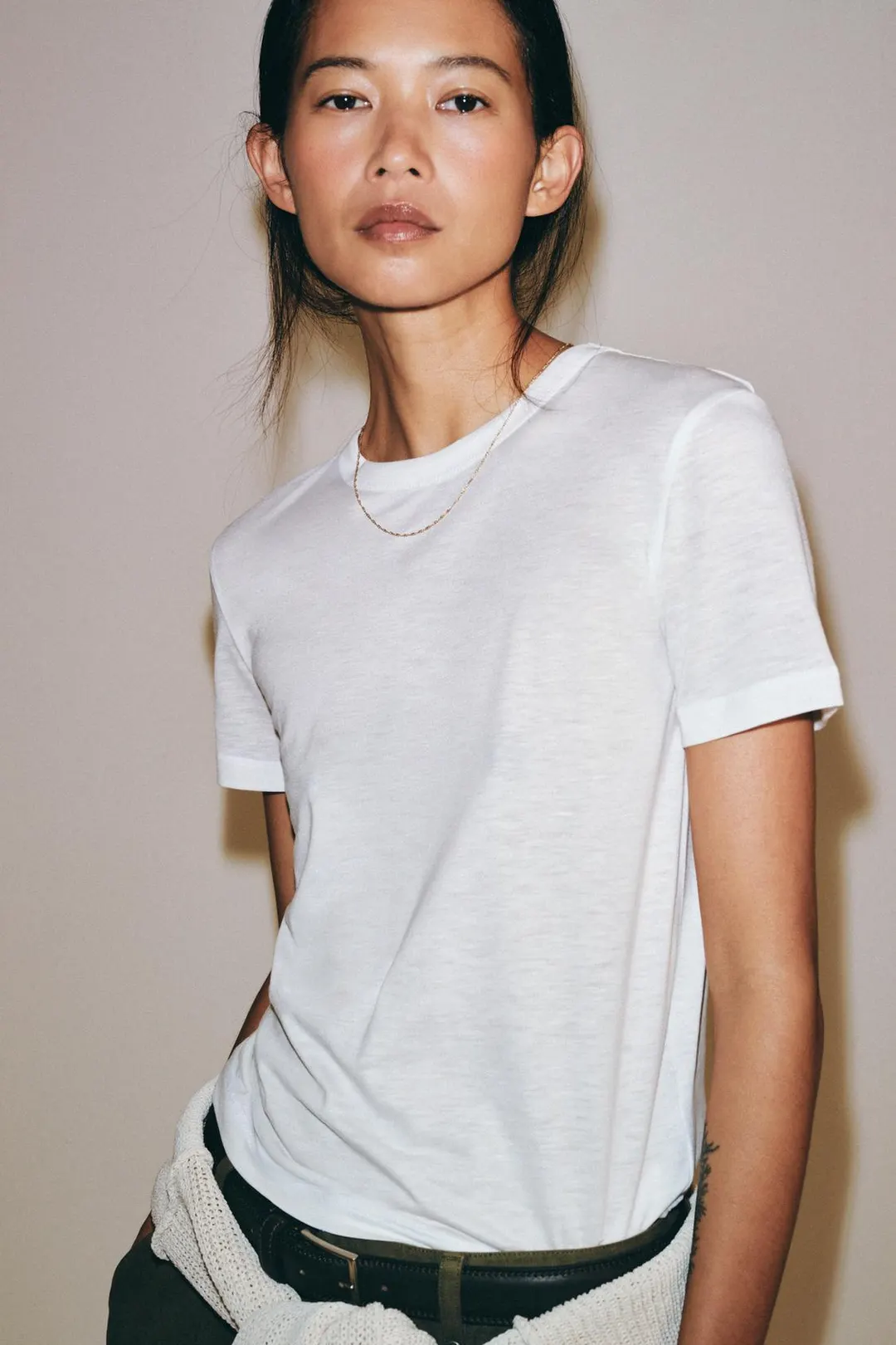 Футболка из лиоцелла с короткими рукавами, Zara