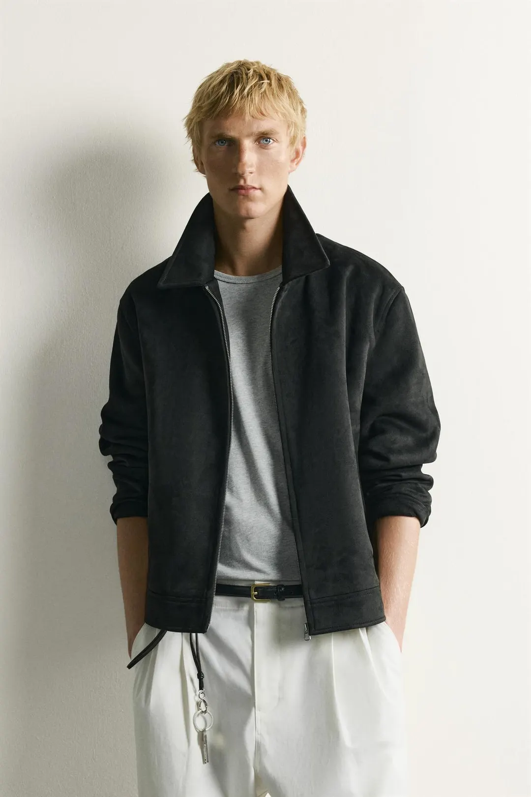 Куртка прямого кроя из искусственной замши, Zara