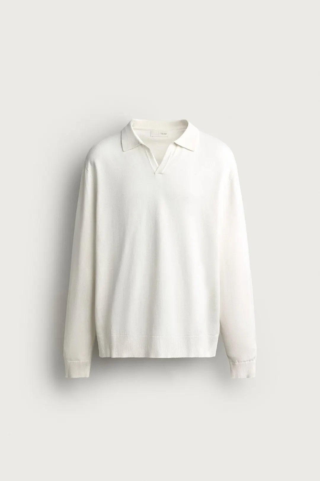 Трикотажное поло прямого кроя из хлопка и льна, Zara