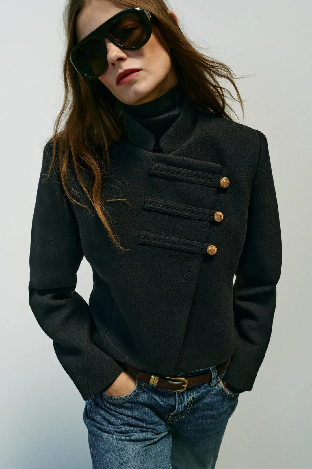 Жакет укороченный с запахом, Zara