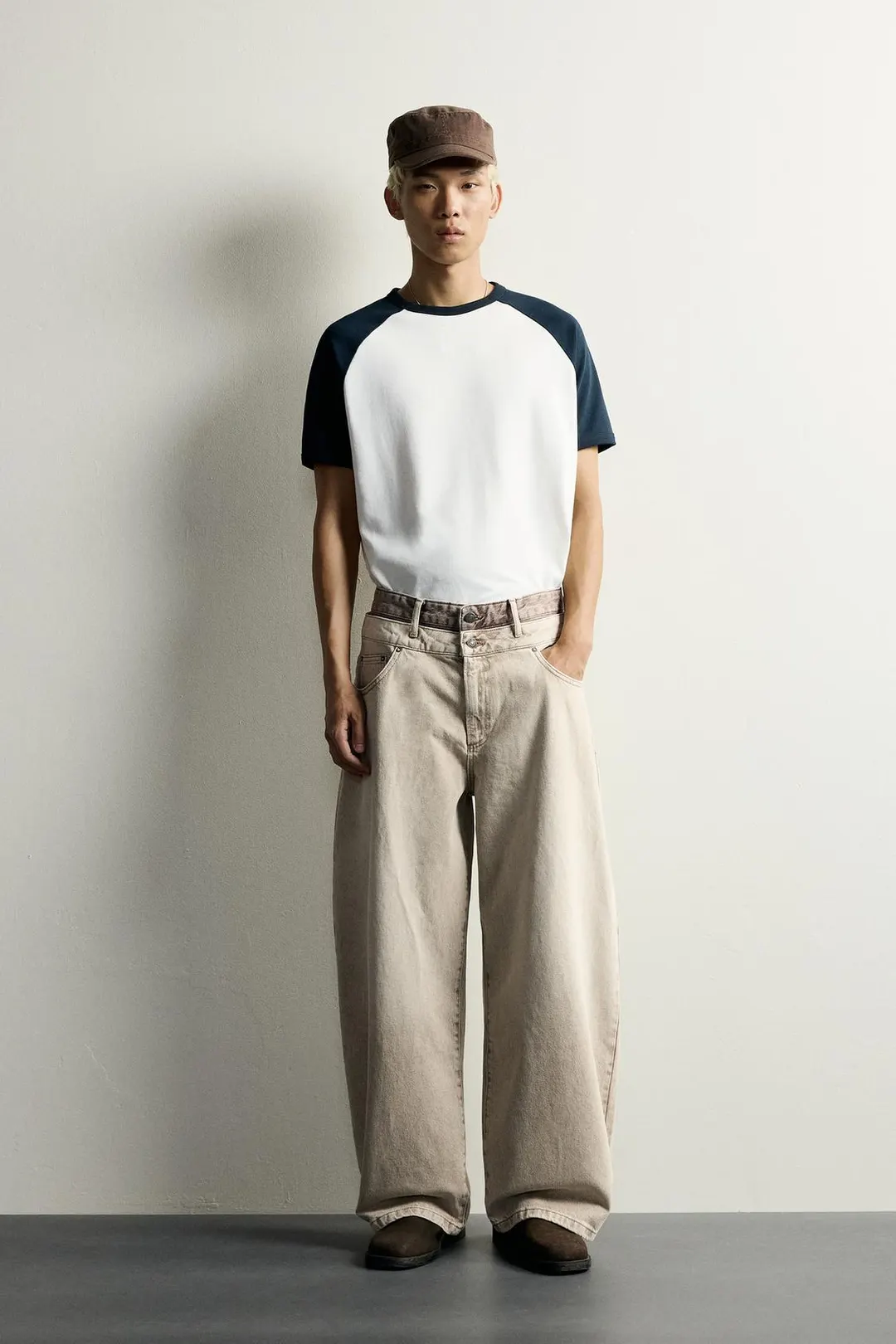 Брюки фасона баллон с многослойным поясом, Zara