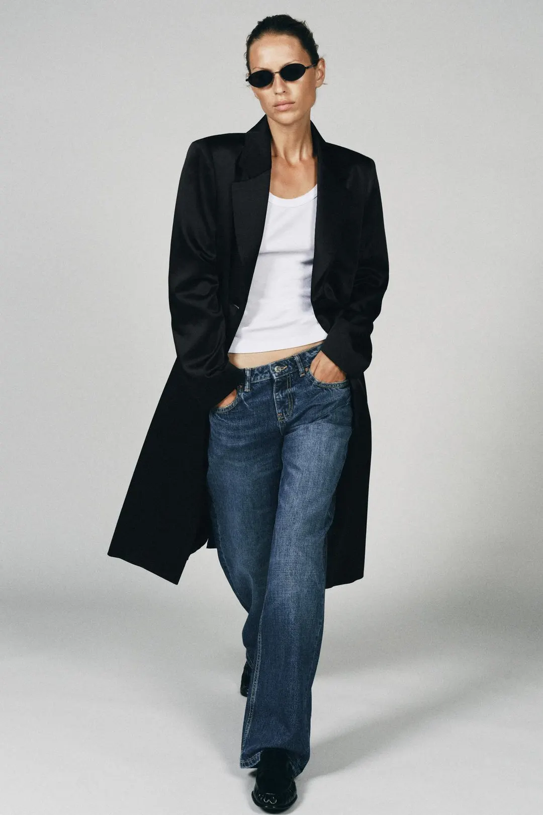 Мягкие лоферы со сборками, Zara