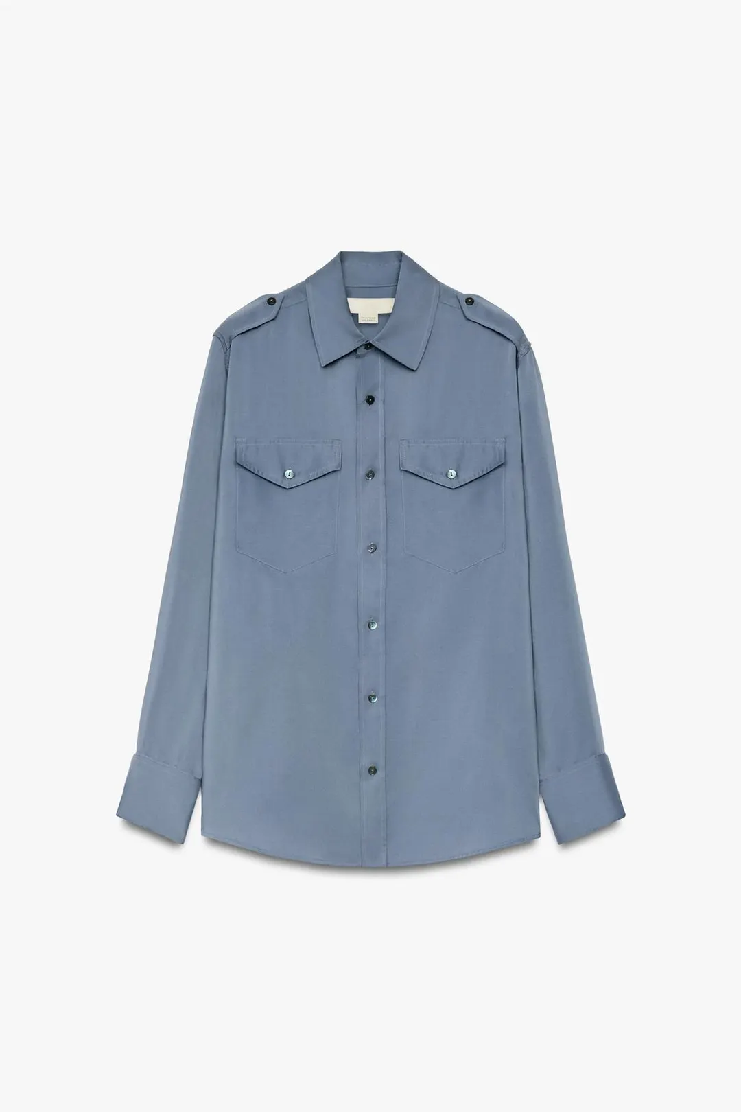 Рубашка из смесовой вискозы с карманом ZW Collection, Zara