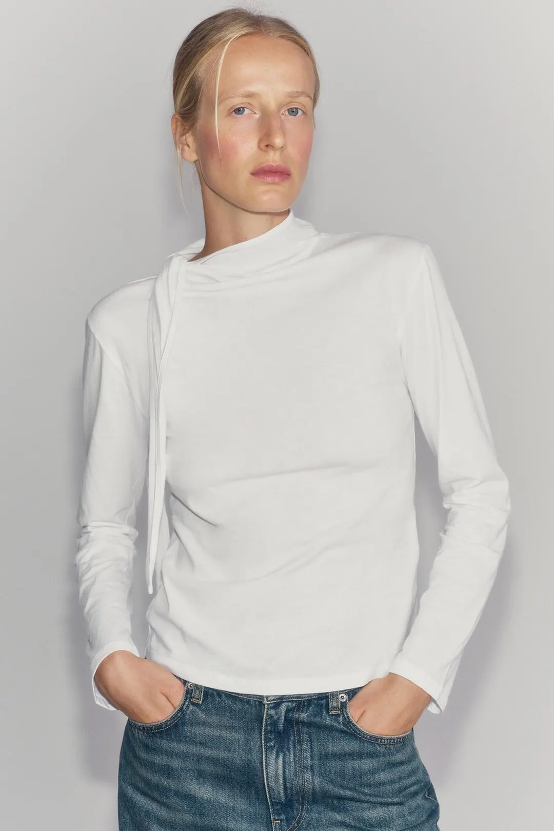 Футболка с шарфом, Zara