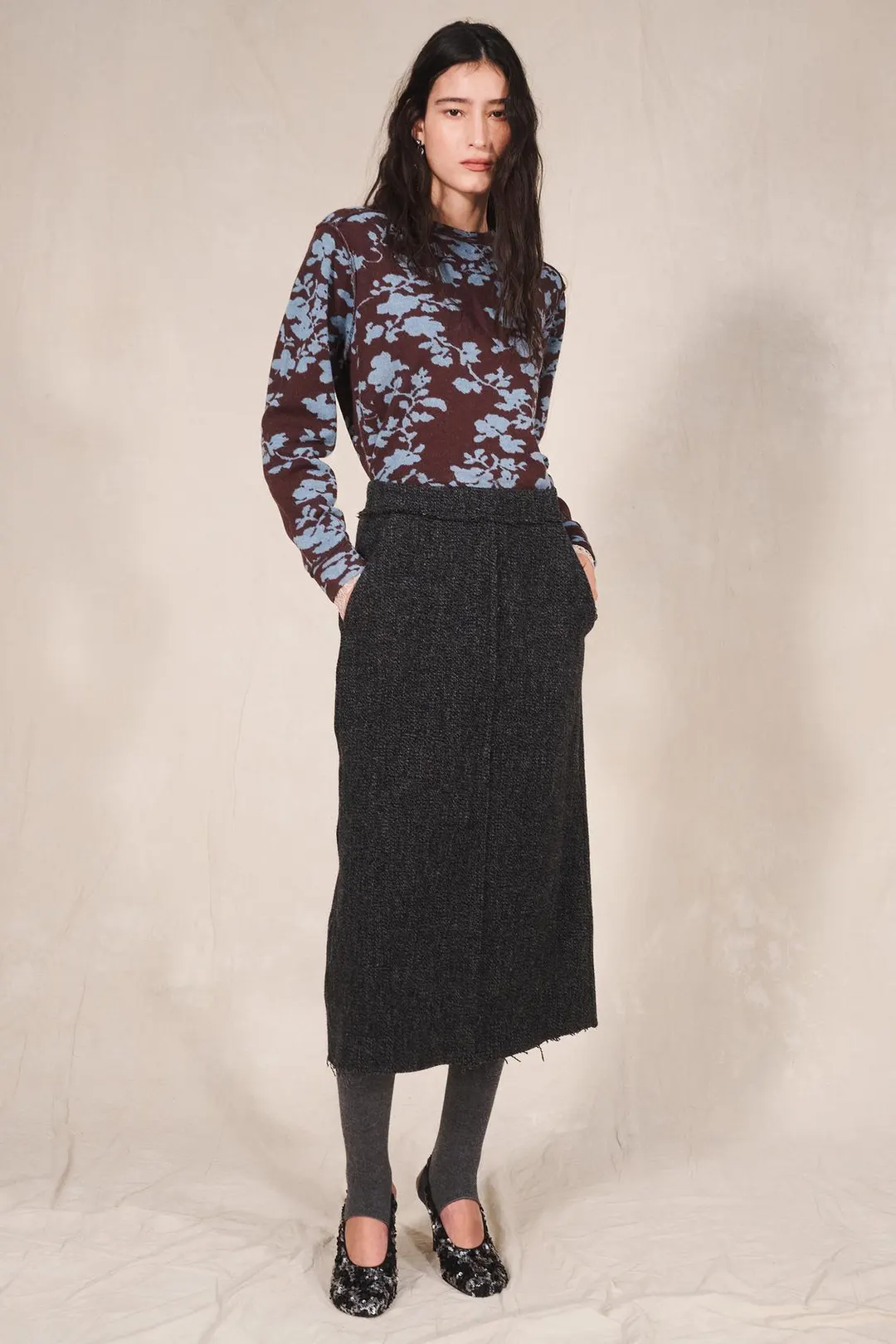 Юбка миди из 100% шерсти Limited Edition, Zara