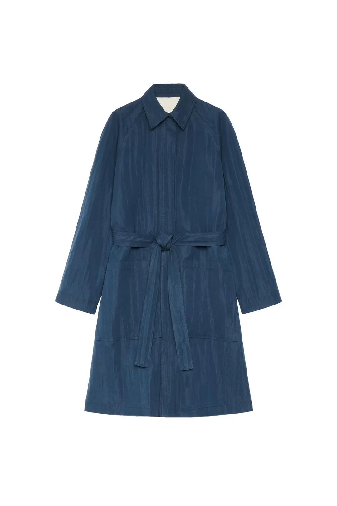 Пальто с жатым эффектом и поясом ZW Collection, Zara