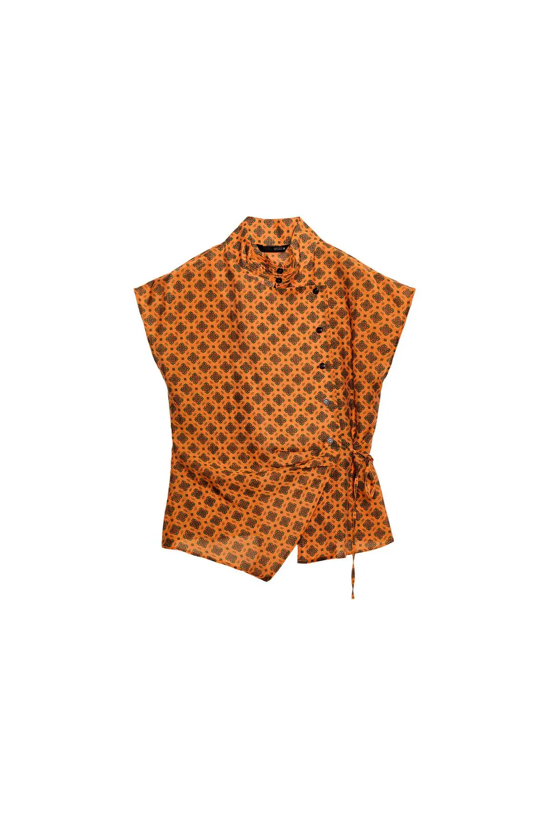 Блузка с принтом и запахом, Zara