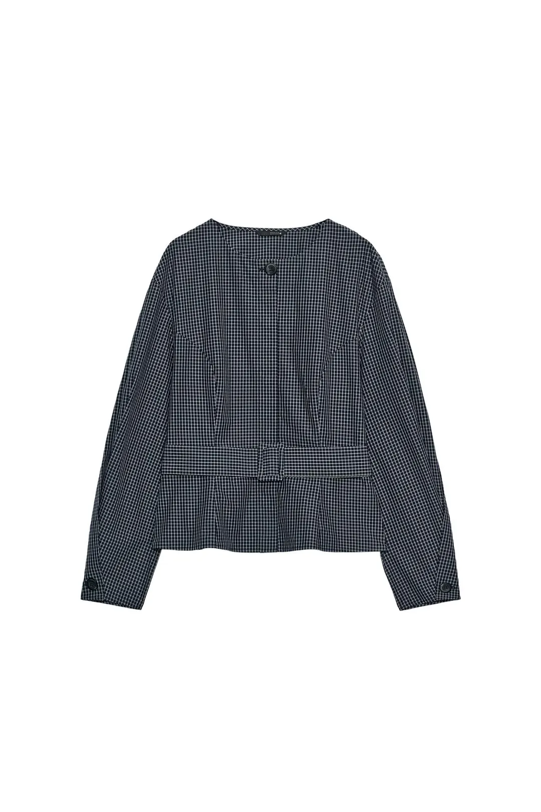 Блузка в клетку с поясом, Zara