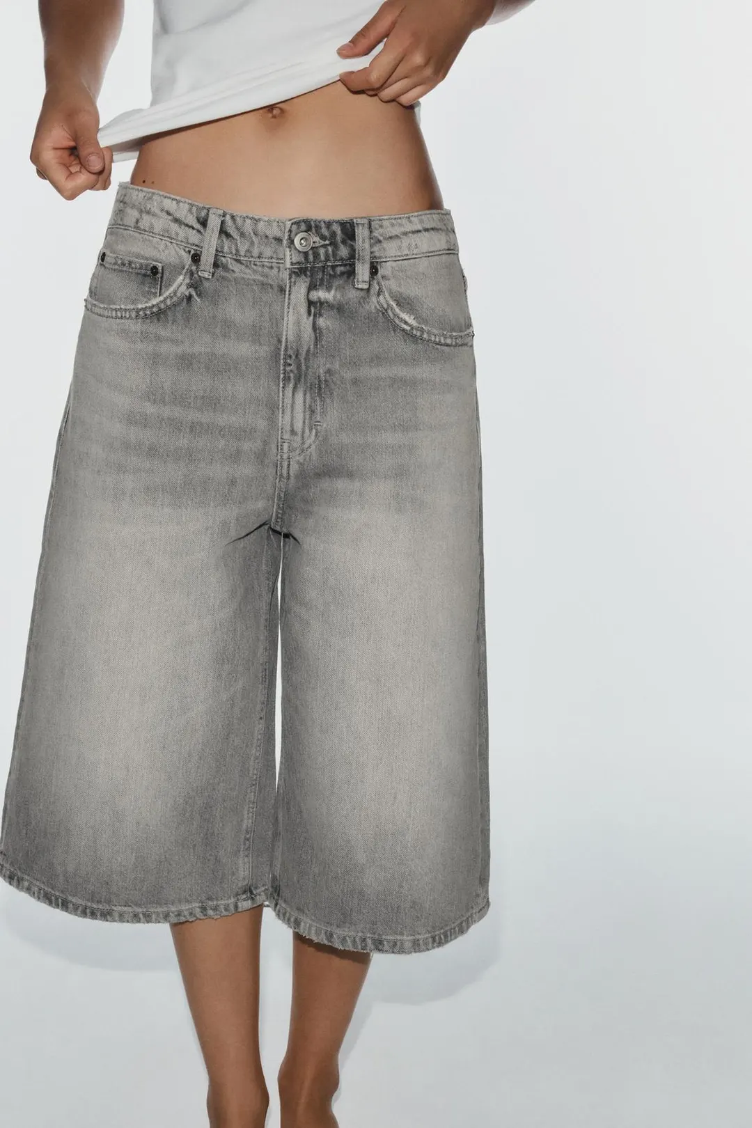 Шорты джинсовые TRF мешковатого кроя, Zara