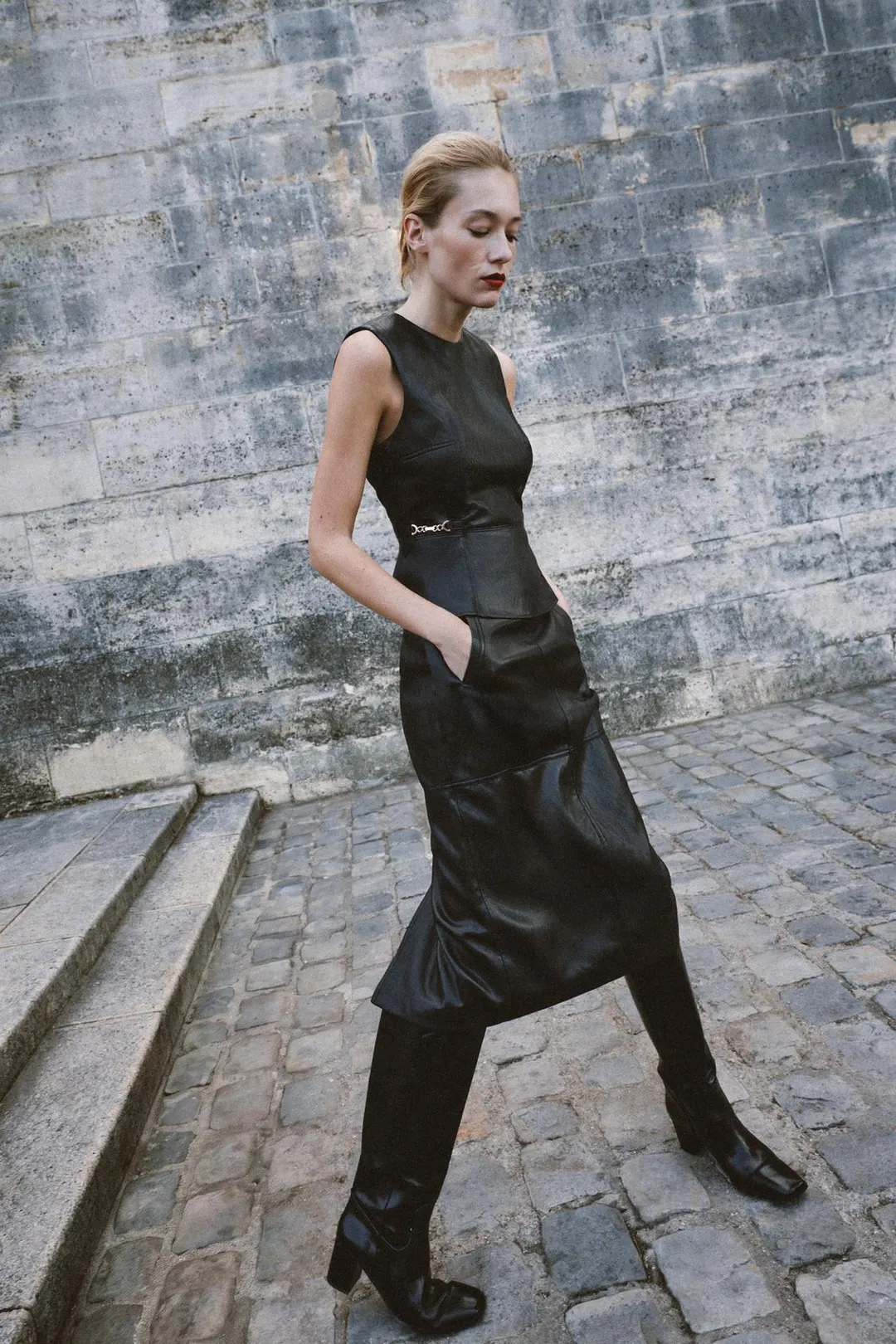 Юбка миди под кожу, Zara