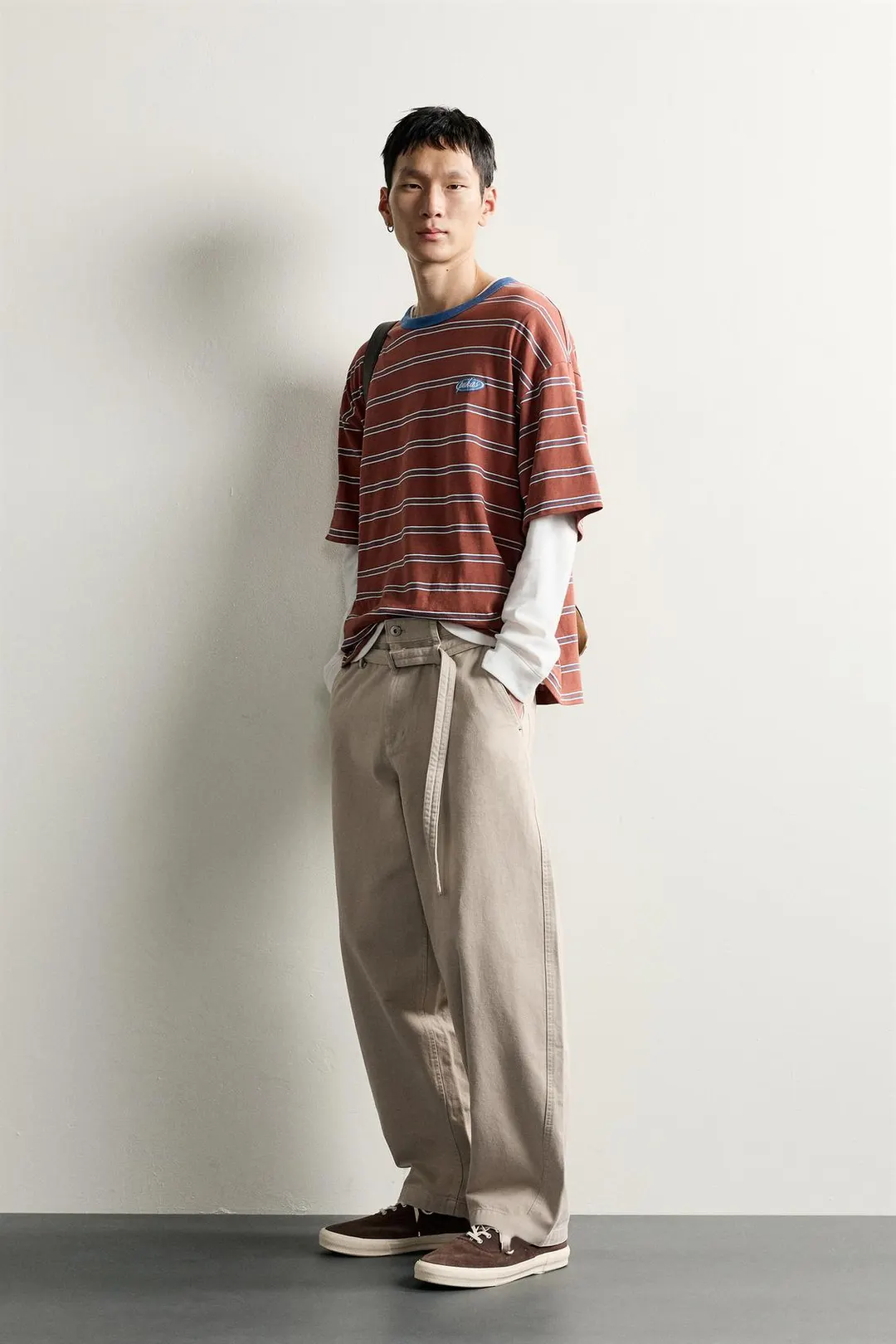 Брюки бочонки с ремнем, Zara
