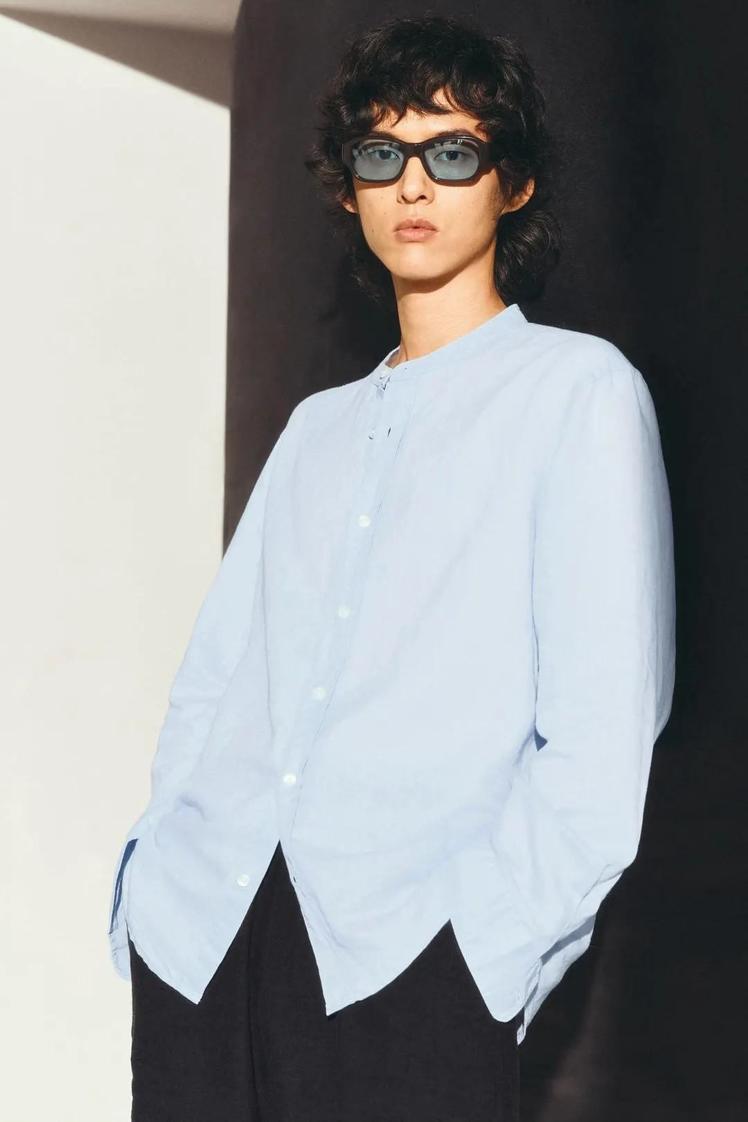 Рубашка свободного кроя из льна и хлопка, Zara
