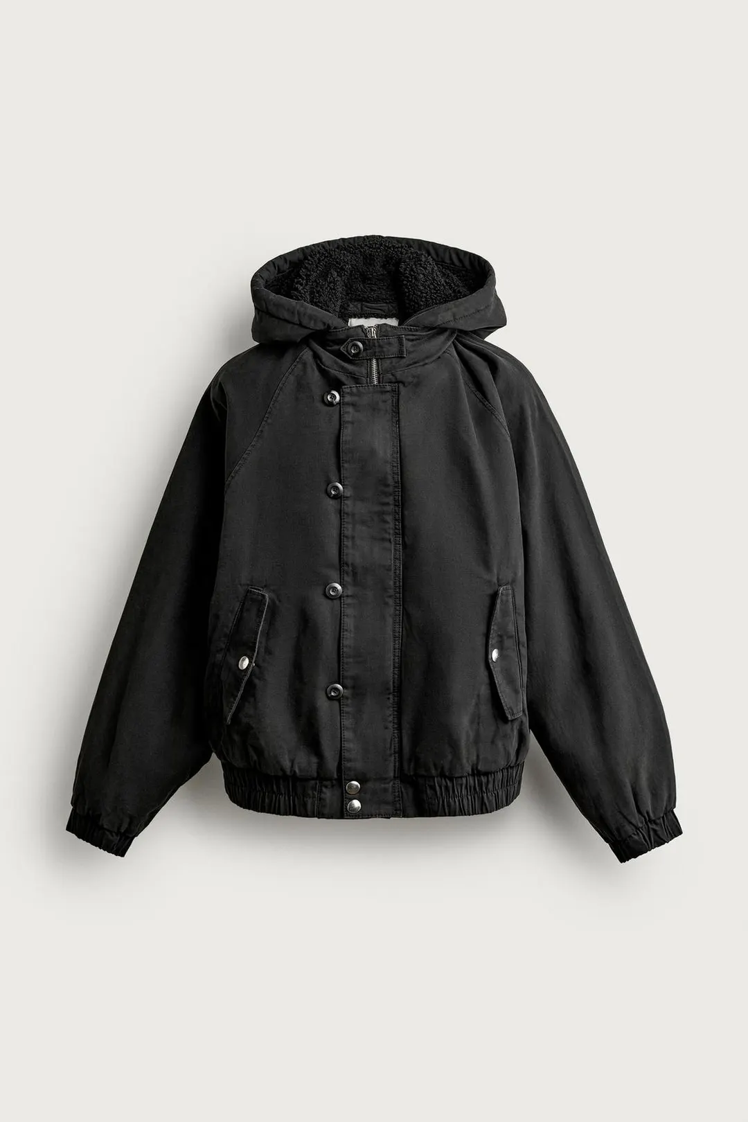 Куртка свободного кроя из комбинированной искусственной овчины, Zara