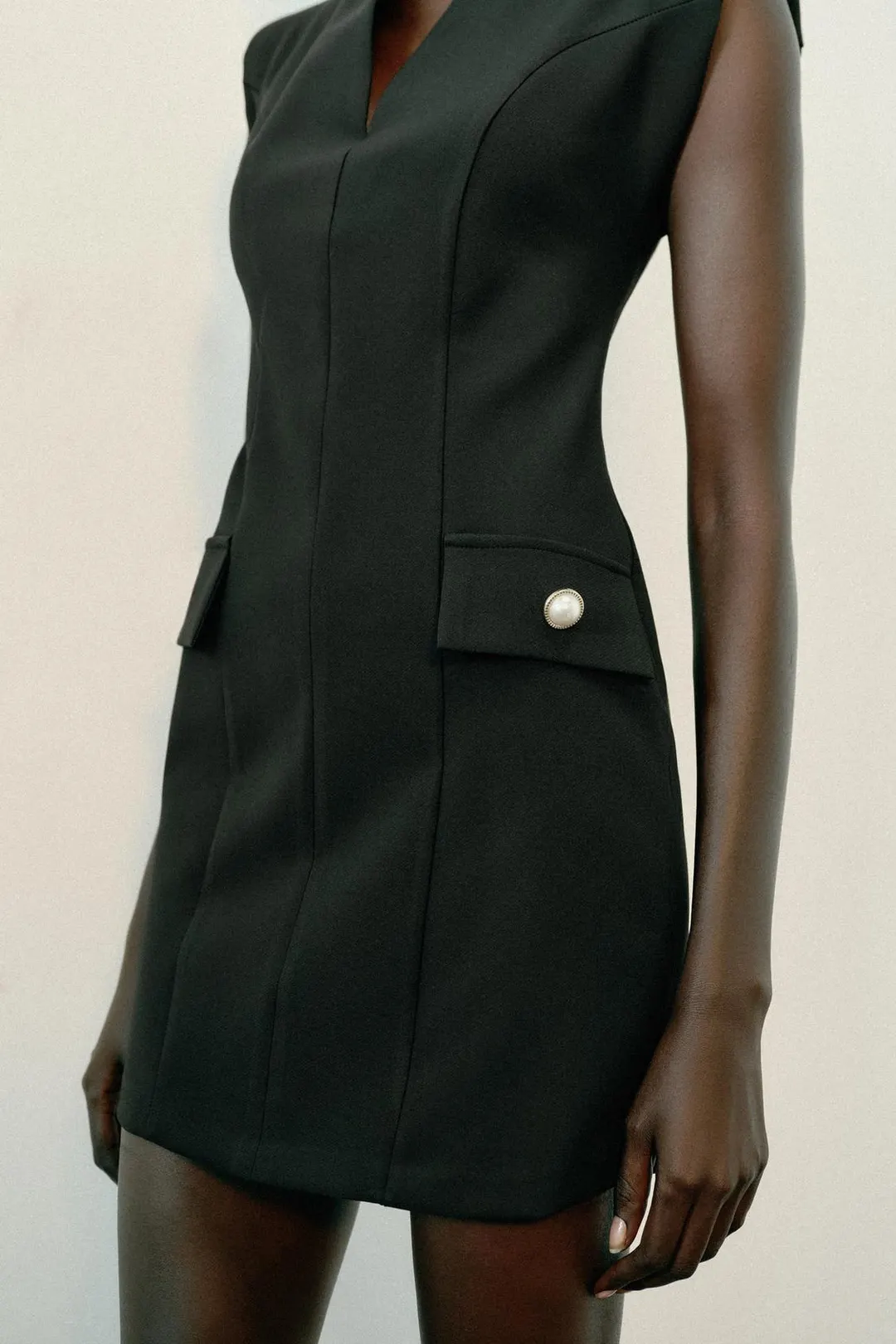 Мини-платье с подплечниками, Zara
