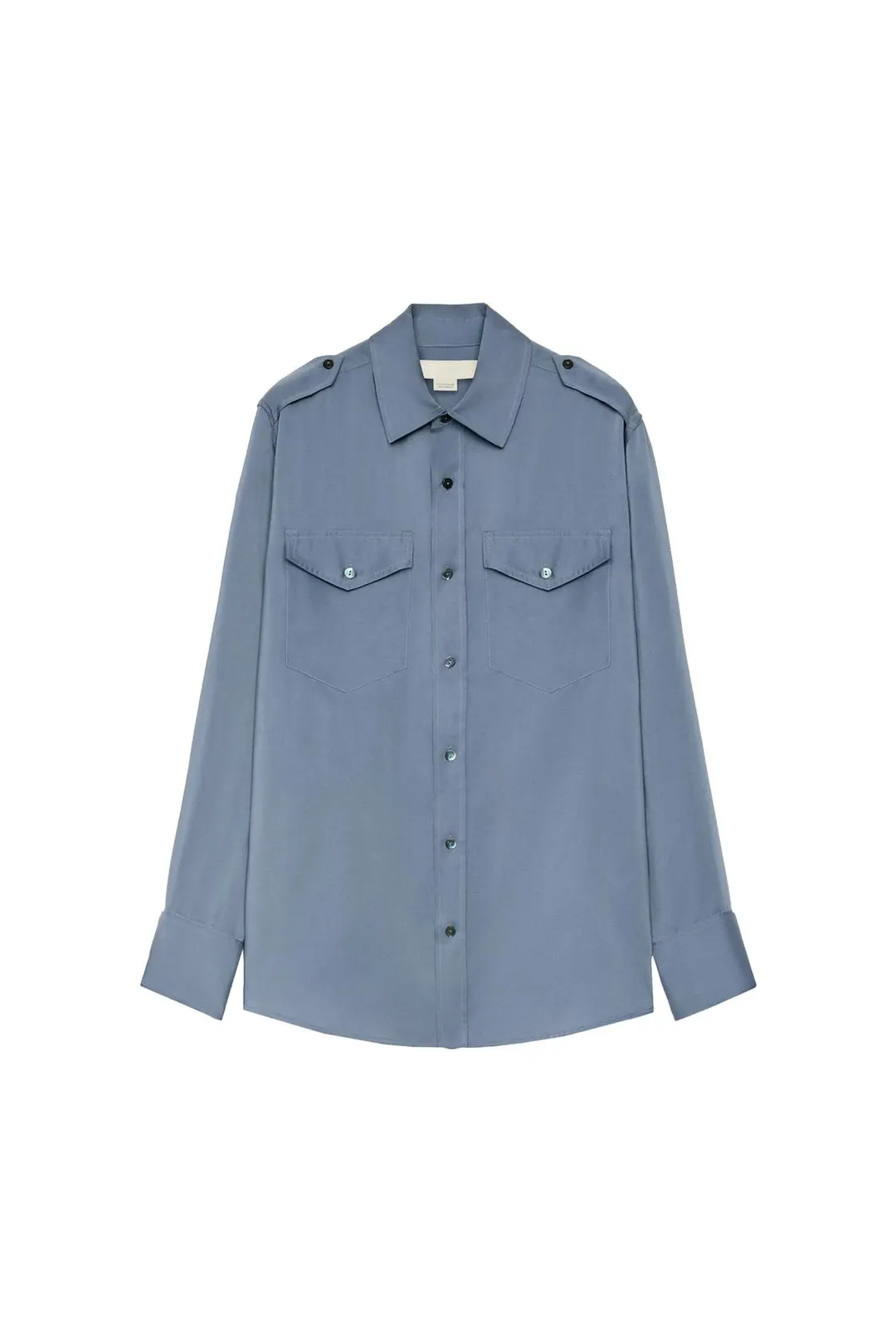 Рубашка из смесовой вискозы с карманом ZW Collection, Zara