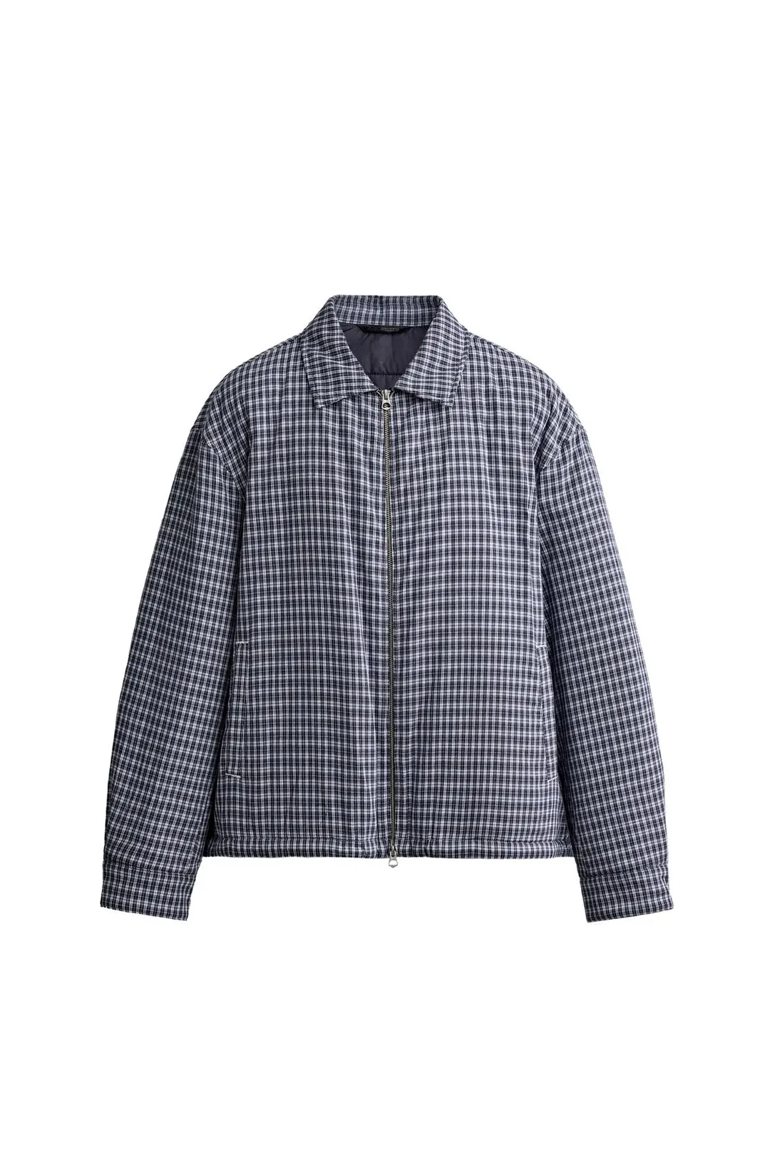 Рубашка утепленная стеганая в клетку, Zara