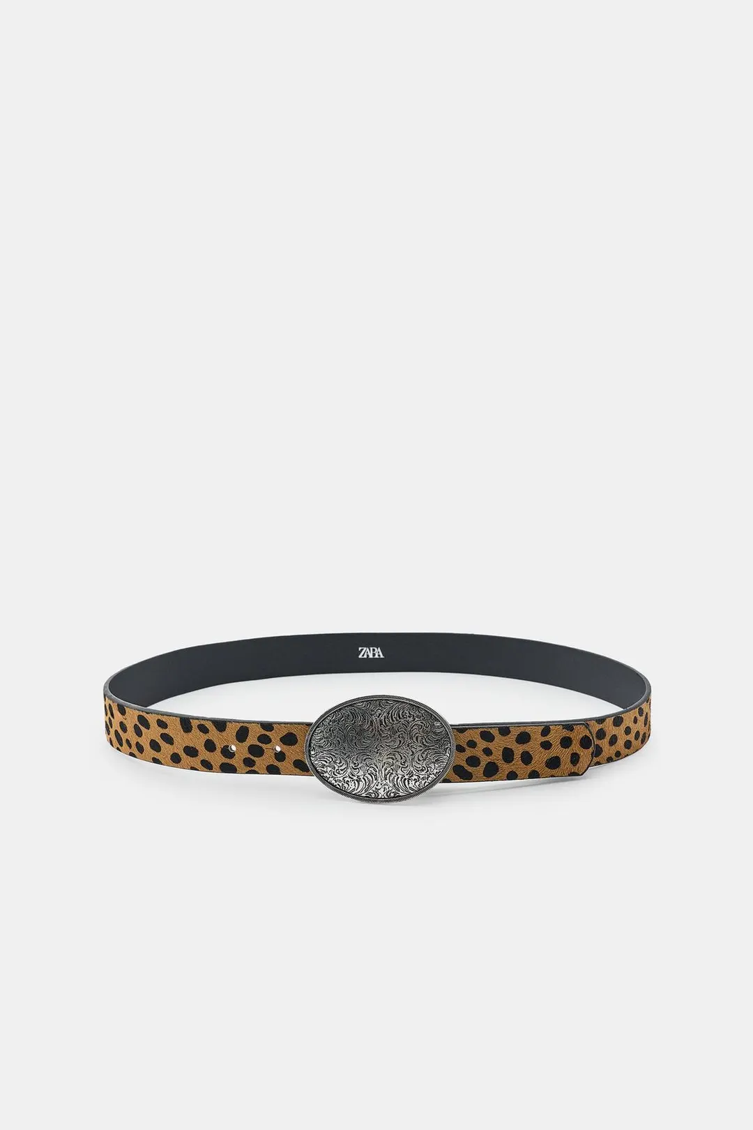 Ремень из 100% кожи с анималистичным принтом, Zara