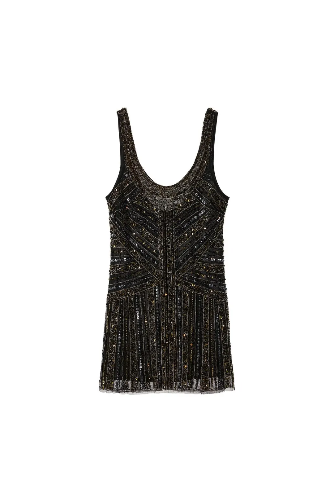 Мини-платье с вышивкой бисером, Zara
