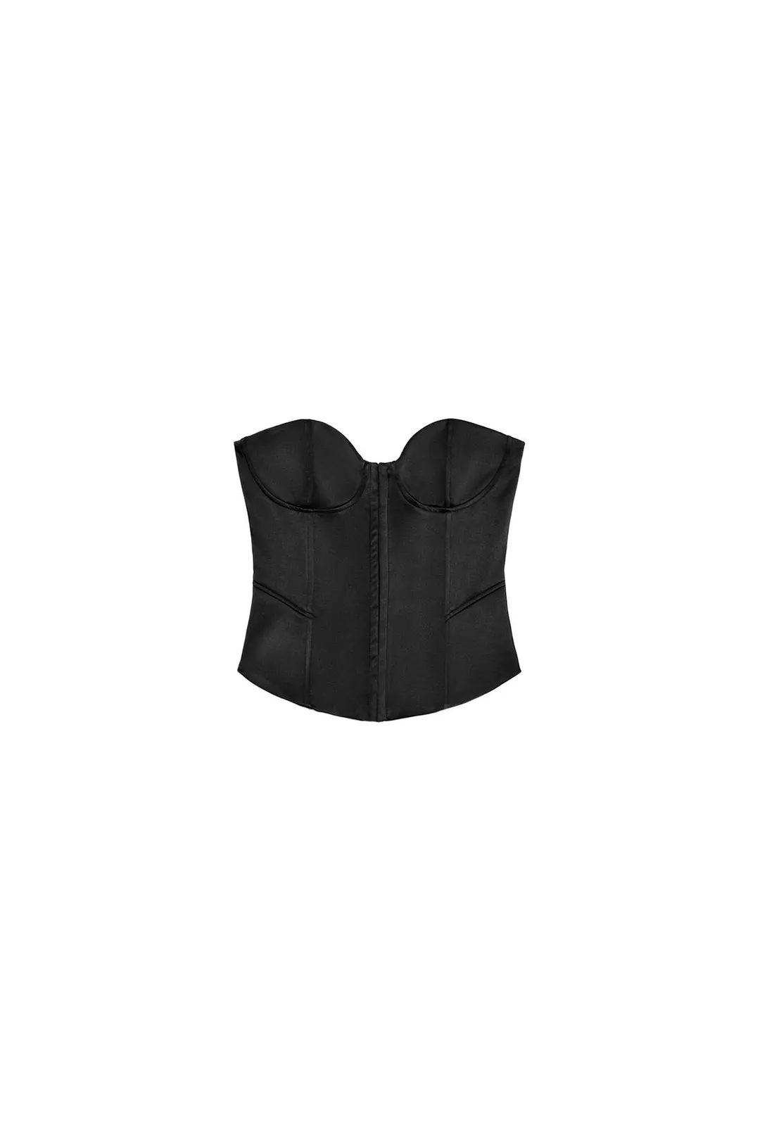 Атласный топ-бандо в корсетном стиле, Zara