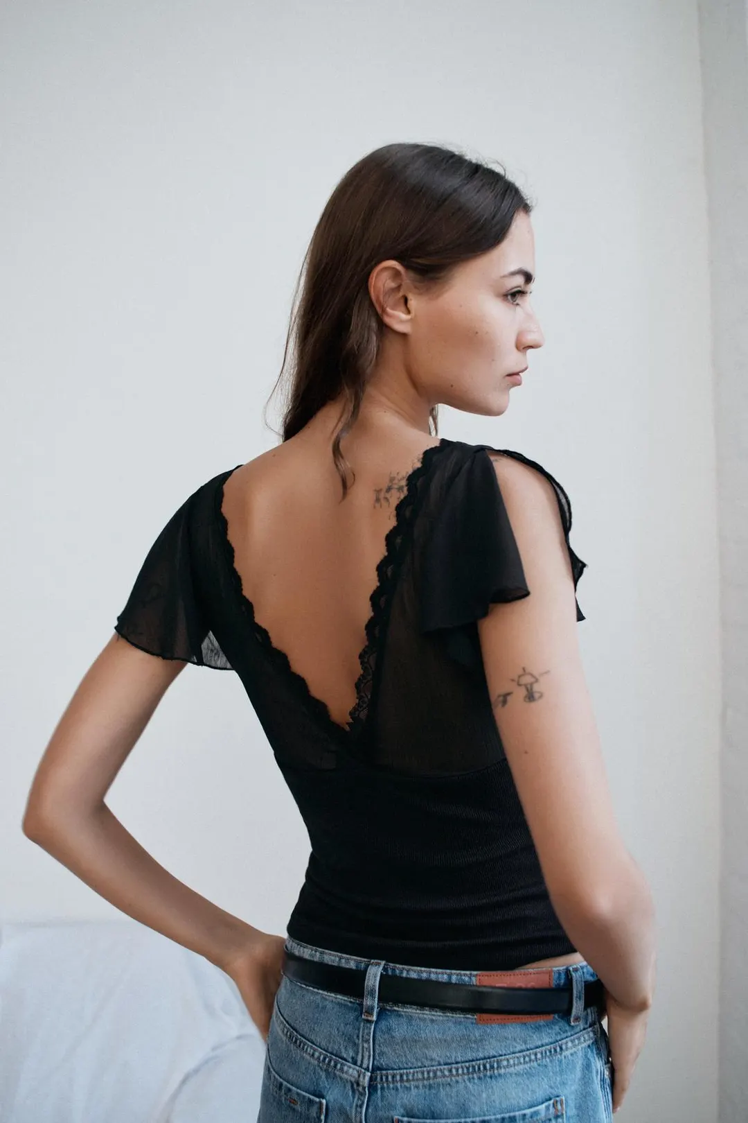 Топ с кружевом в тон, Zara