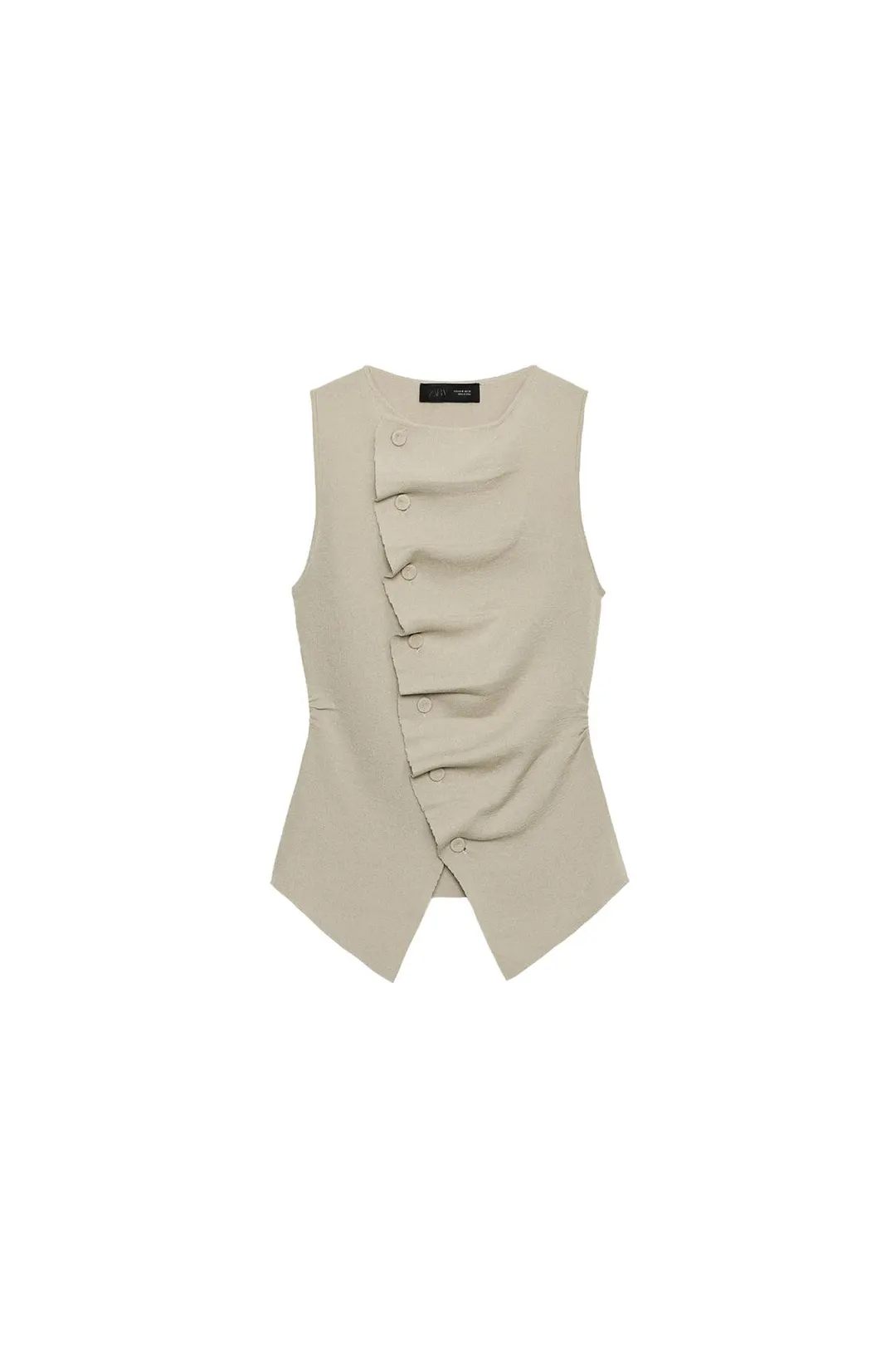 Трикотажный топ с драпировкой, Zara