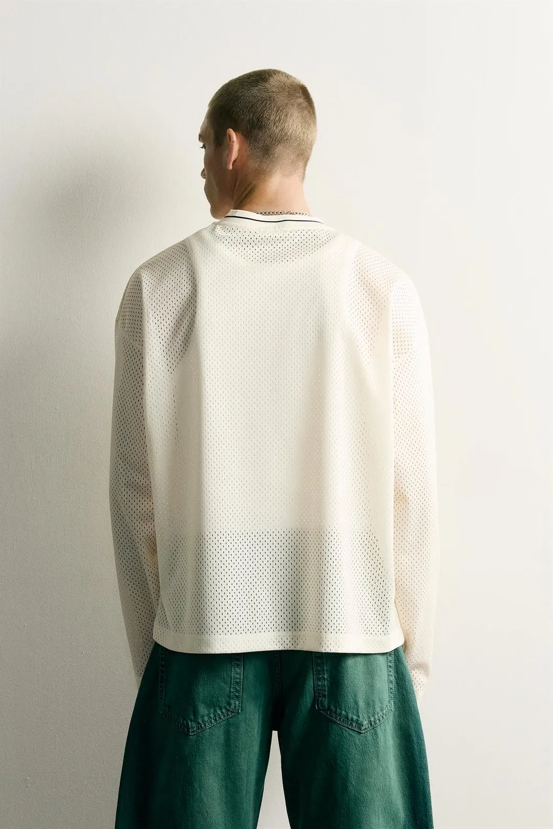 Футболка ажурной вязки relaxed fit, Zara